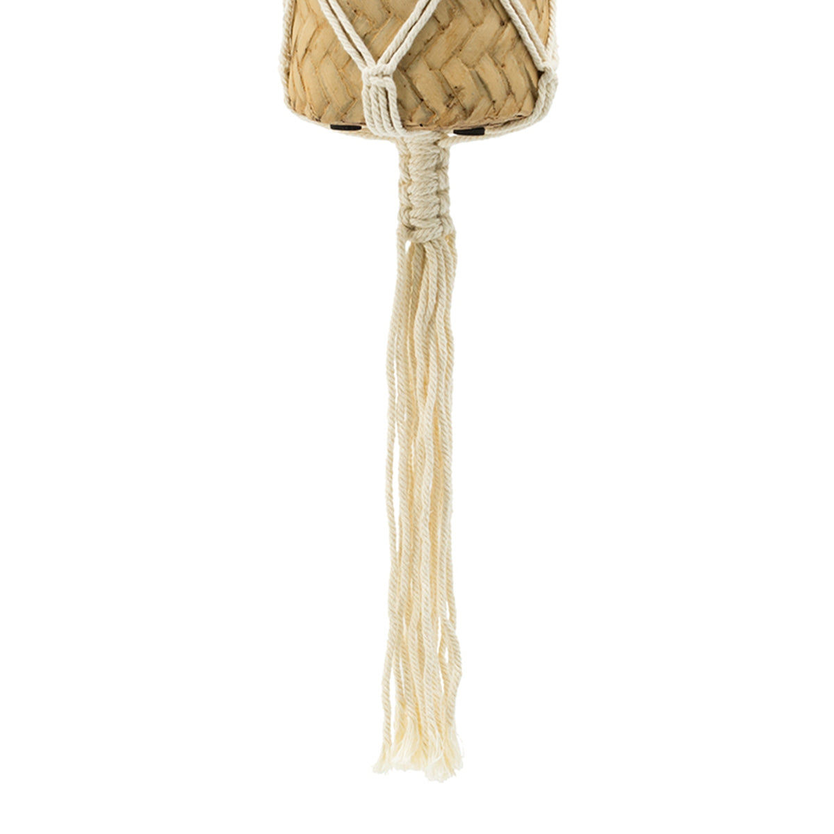 Set of 2, 5x5x4.5" Hanging Planter With Cotton Hanger, Bohemian Style