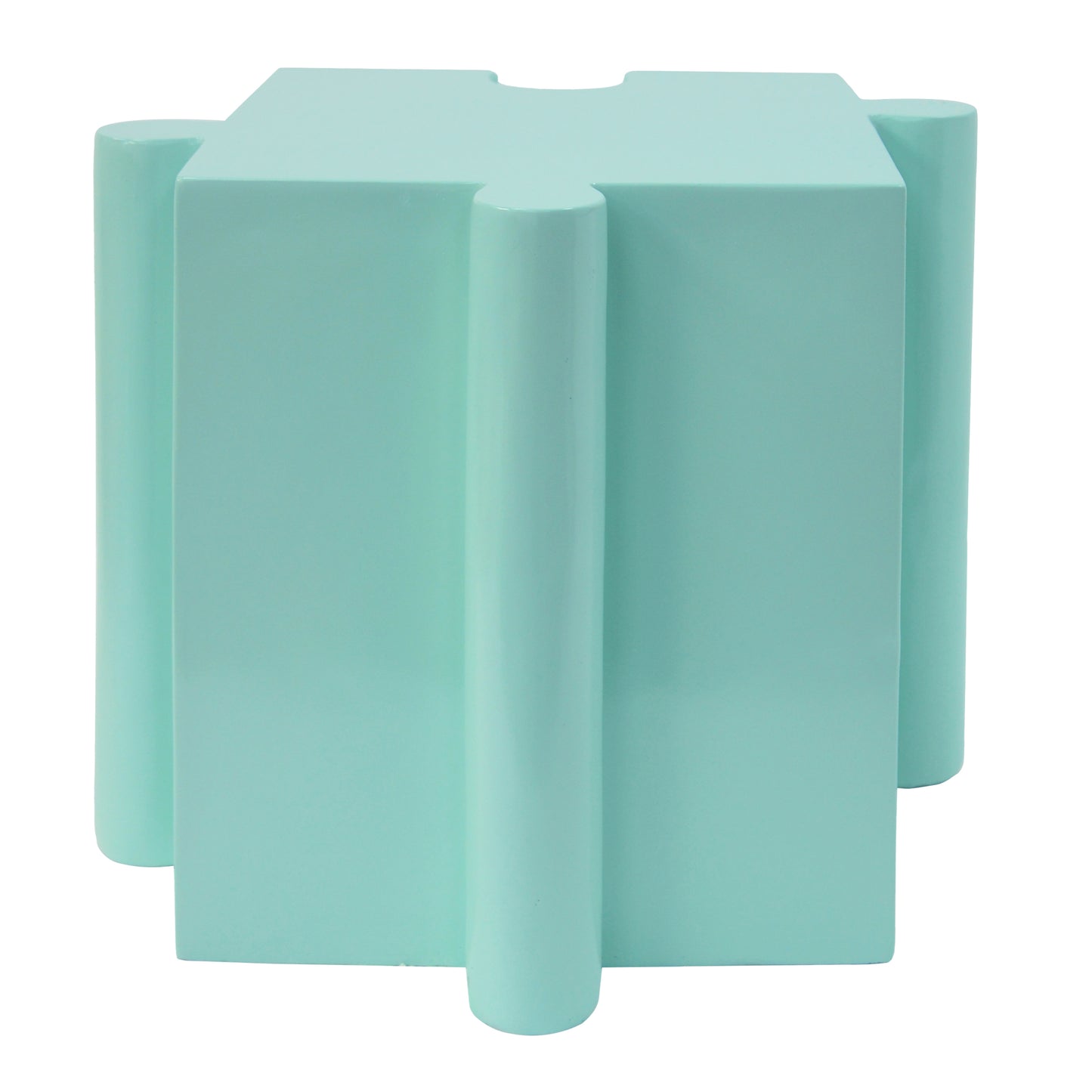 3-Piece Artistic Puzzle Table Set,Modular MGO Side Tables with Interlocking Design (2 Convex & 1 Concave), 200lb Capacity for Indoor & Outdoor, Light Green Color