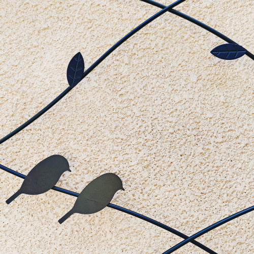 87 in. Black Outdoor Metal Garden Trellis Set of 4, Rustproof & Bird Decor, for Climbing Support Plants and Flower