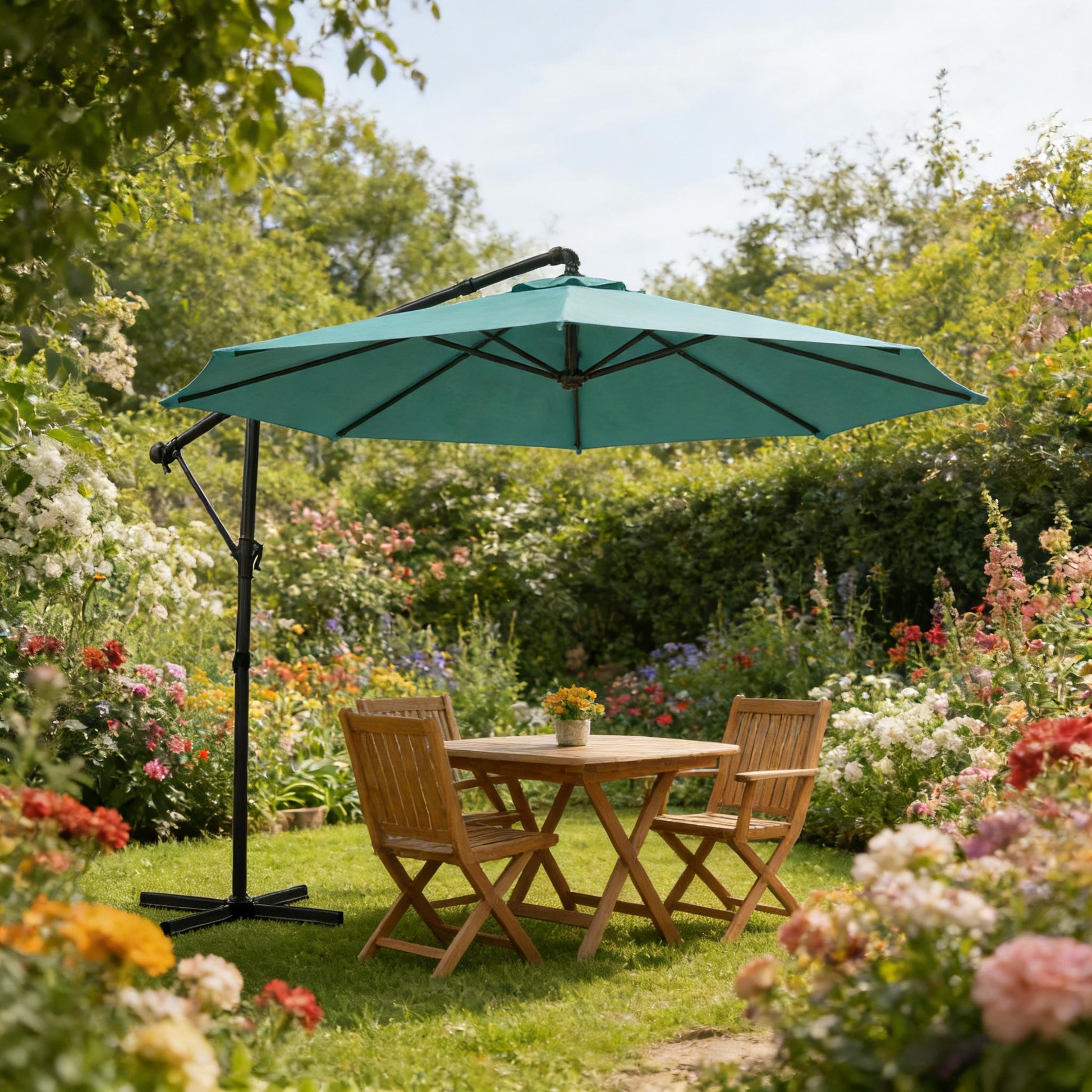 Large Outdoor Hanging Cantilever Umbrella,Patio Umbrella