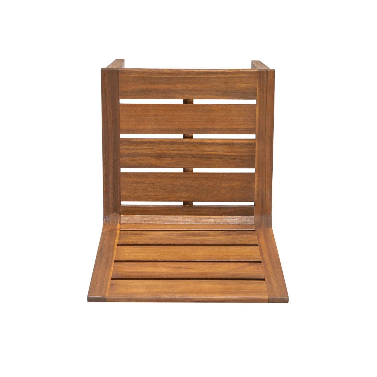 Outdoor Acacia Wood Dining Chair (Set of 2), Teak Finish Patio Chair with Ergonomic Curved Back, Weather Resistant Side Chair for Garden, Backyard, Patio