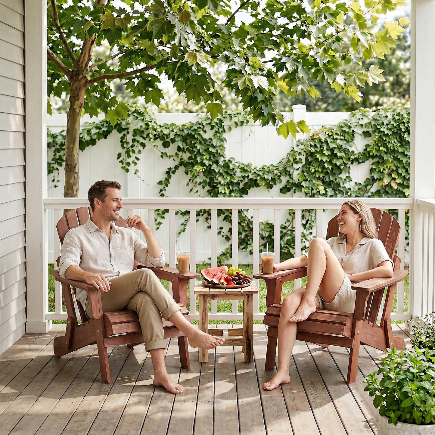 Oversize Wooden Outdoor Folding Adirondack Chair with Pre-Assembled BackRest & SeatBoard, Wood Patio Chair for Garden Backyard Porch Pool Deck Firepit