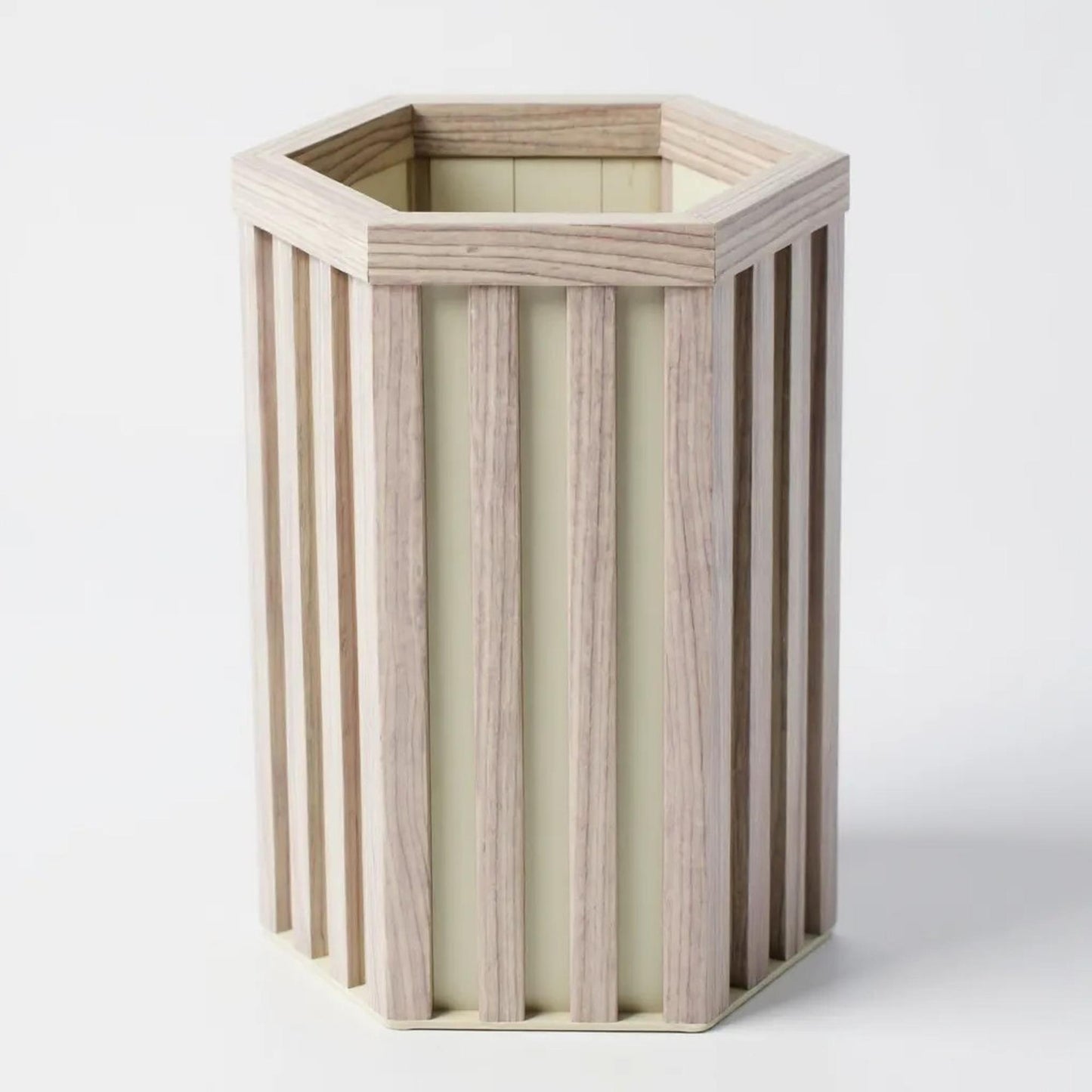 Hexagon Column Planter SM - Ash Brown