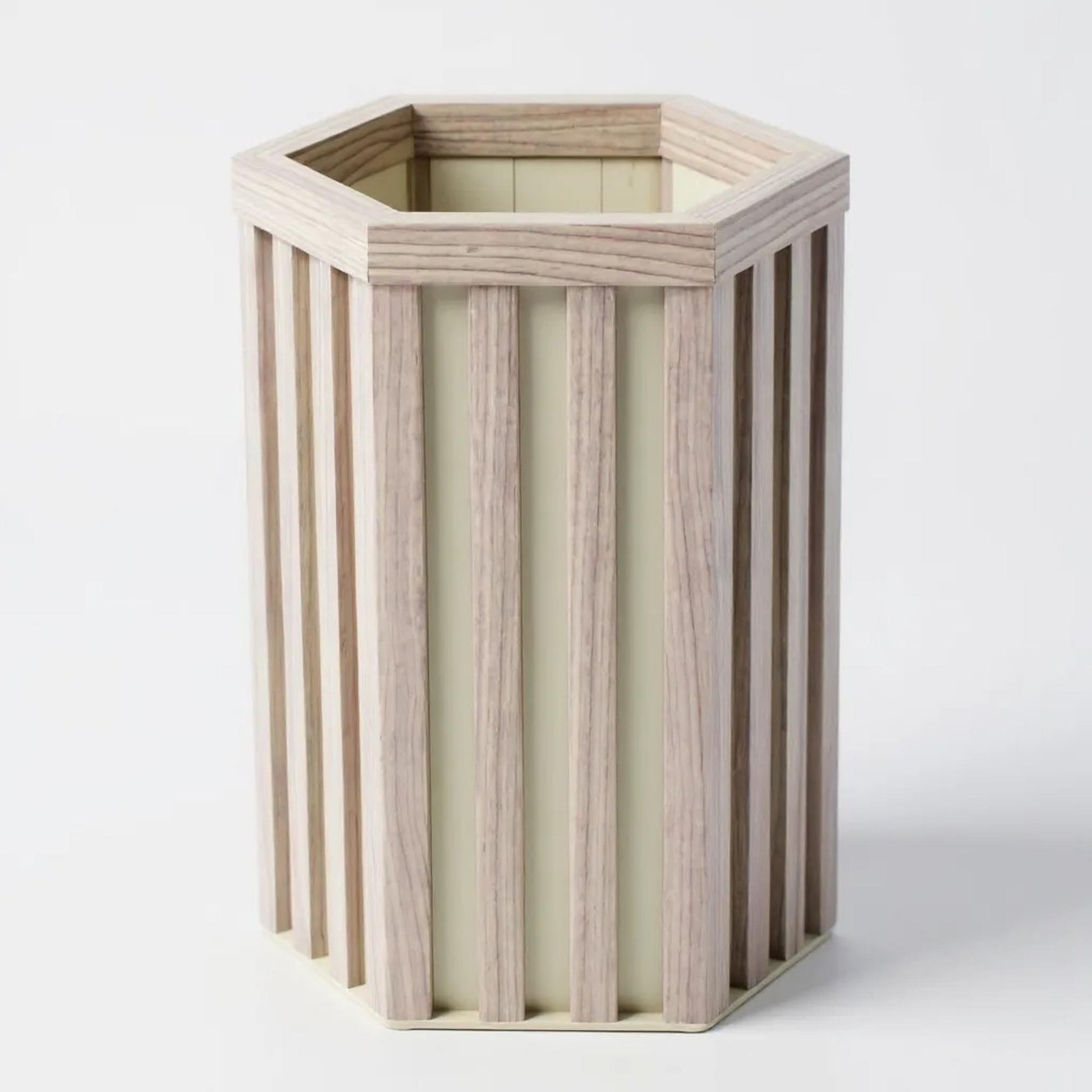 Hexagon Column Planter SM - Ash Brown