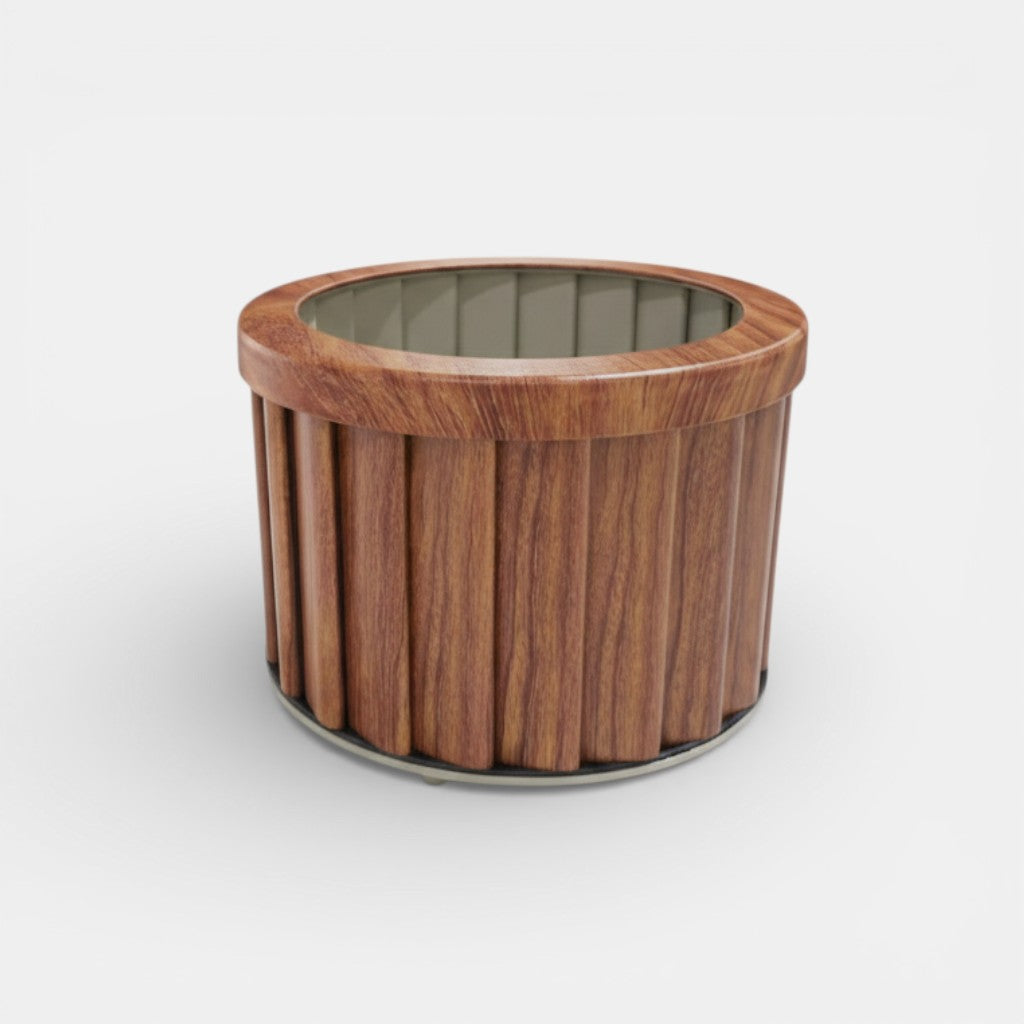 Round Strata Planter MD - Medium Brown