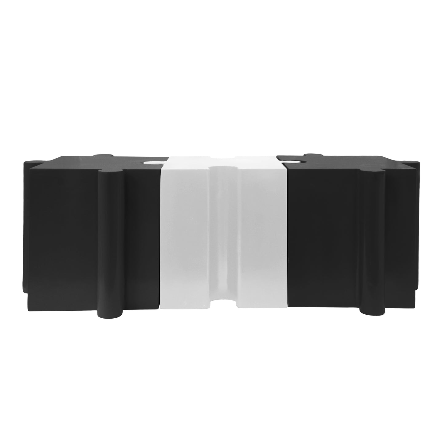 Puzzle Art Side Table, Modular Concave Edge MGO Table - Buy Singles or Combine for Custom Layouts, Indoor & Outdoor,White Color