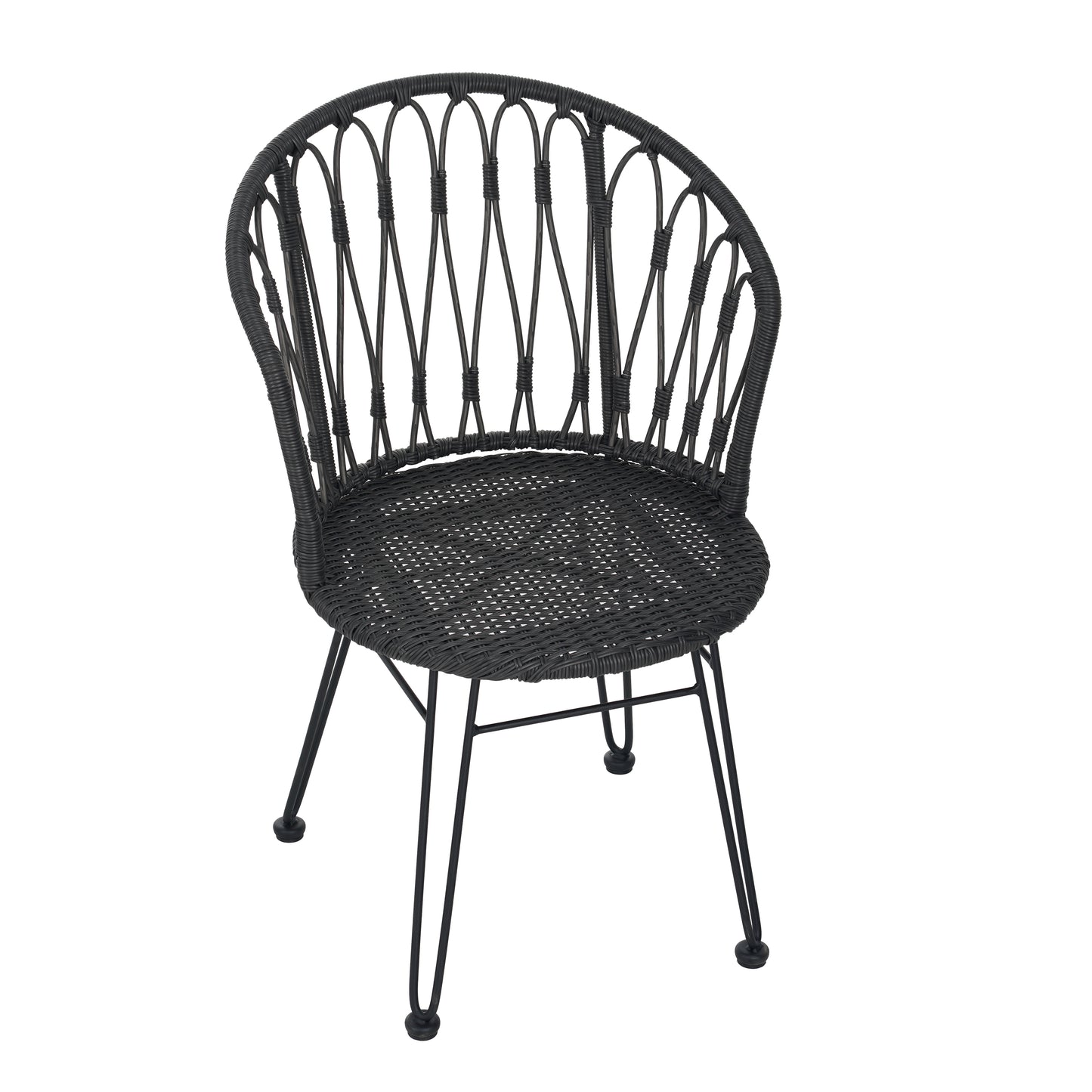 TAVON CHAIR,2PCS with 2 Cushions,Gray