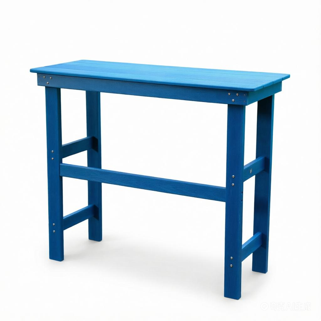 HDPE type outdoor dining and bar table is very practical. It is suitable for lawns, gardens, backyards and pool sides. Navy blue, and it is waterproof and corrosion-resistant.All Weather,