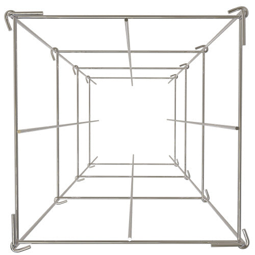 46.1 in. Tomato Cages 5-Piece Square Plant Support Cages Silver PVC-Coated Steel Tomato Towers for Climbing Vegetables