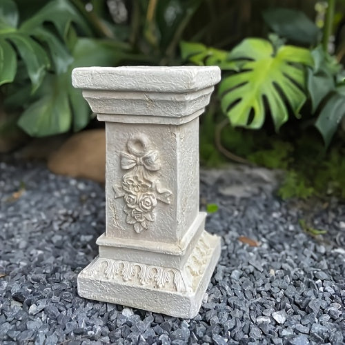 Garden Decorative Column, 12"Retro Elegant White Ancient Greek Style Roman Column, Suitable for Garden Decoration, Suitable for Weddings And Dining Tables, Multifunctional Indoor/outdoor Use, Perfect