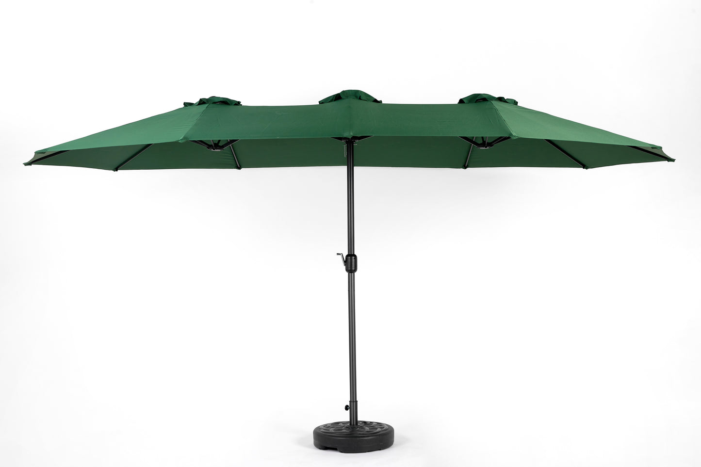 14.8 Ft Double Sided Outdoor Umbrella Rectangular Large with Crank ( Dark green)(No Base)