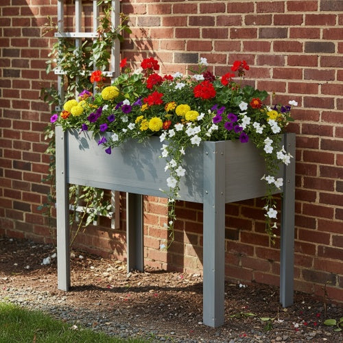 40x20x31 inch Raised Garden Bed with Legs, Elevated Wooden Planter Box for Outdoor Plants Flowers Fruits Vegetable Herb Growing