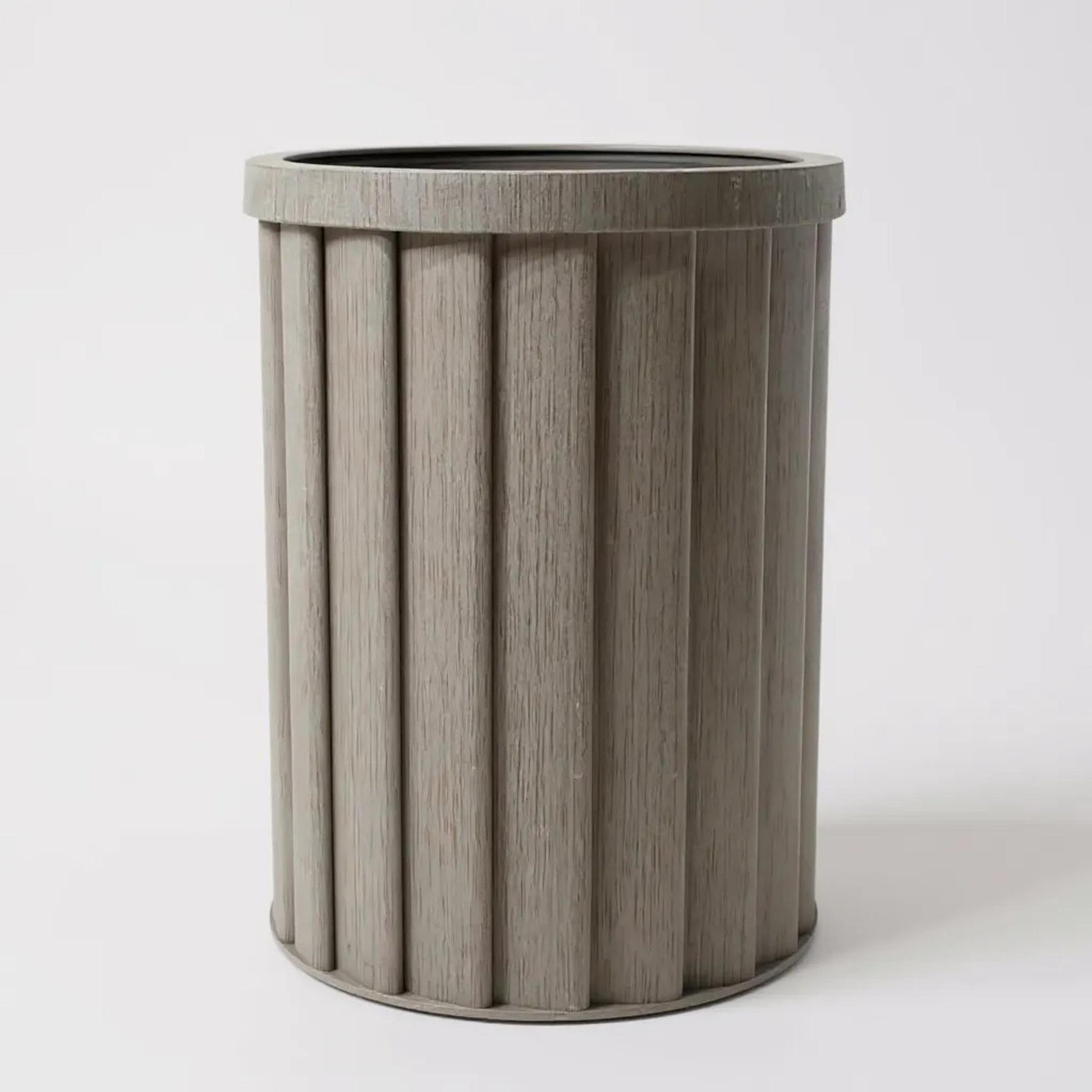 Round Strata Column Planter MD - Grey Brown