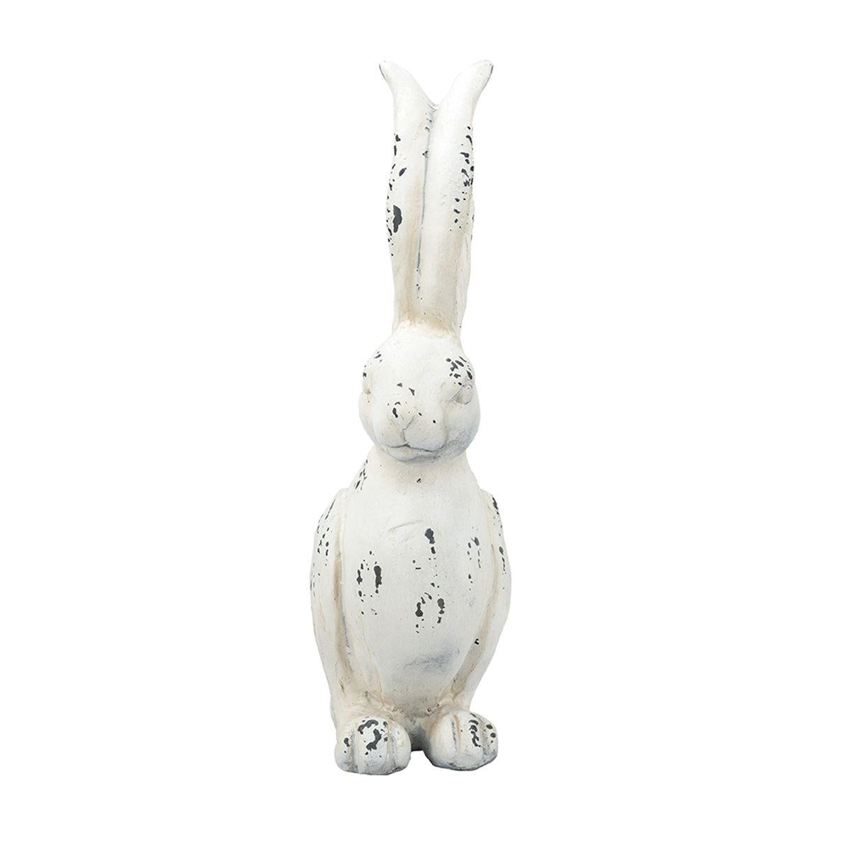 8.3x5.1x18.5" White Rustic Rabbit Figurine, Small