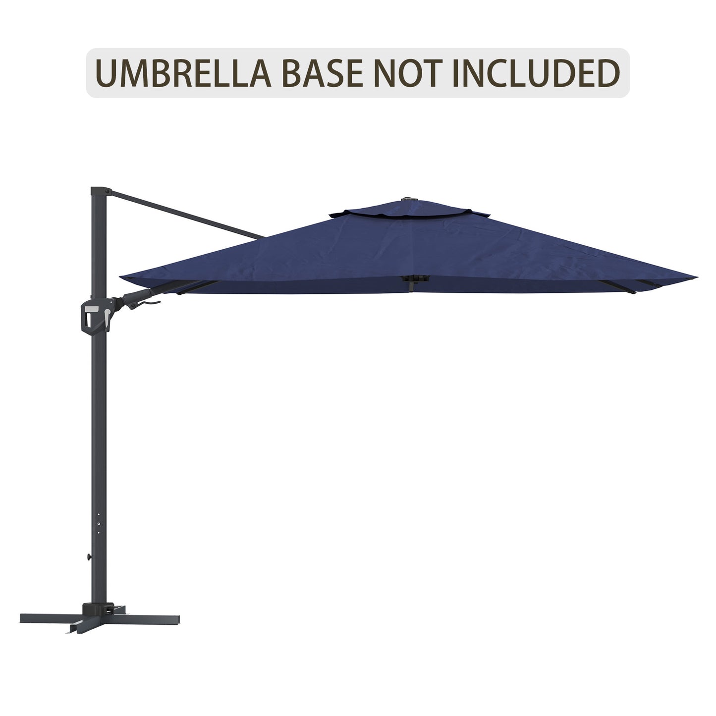 11FT Square Cantilever Patio Umbrella in Navy Blue(without Umbrella Base)