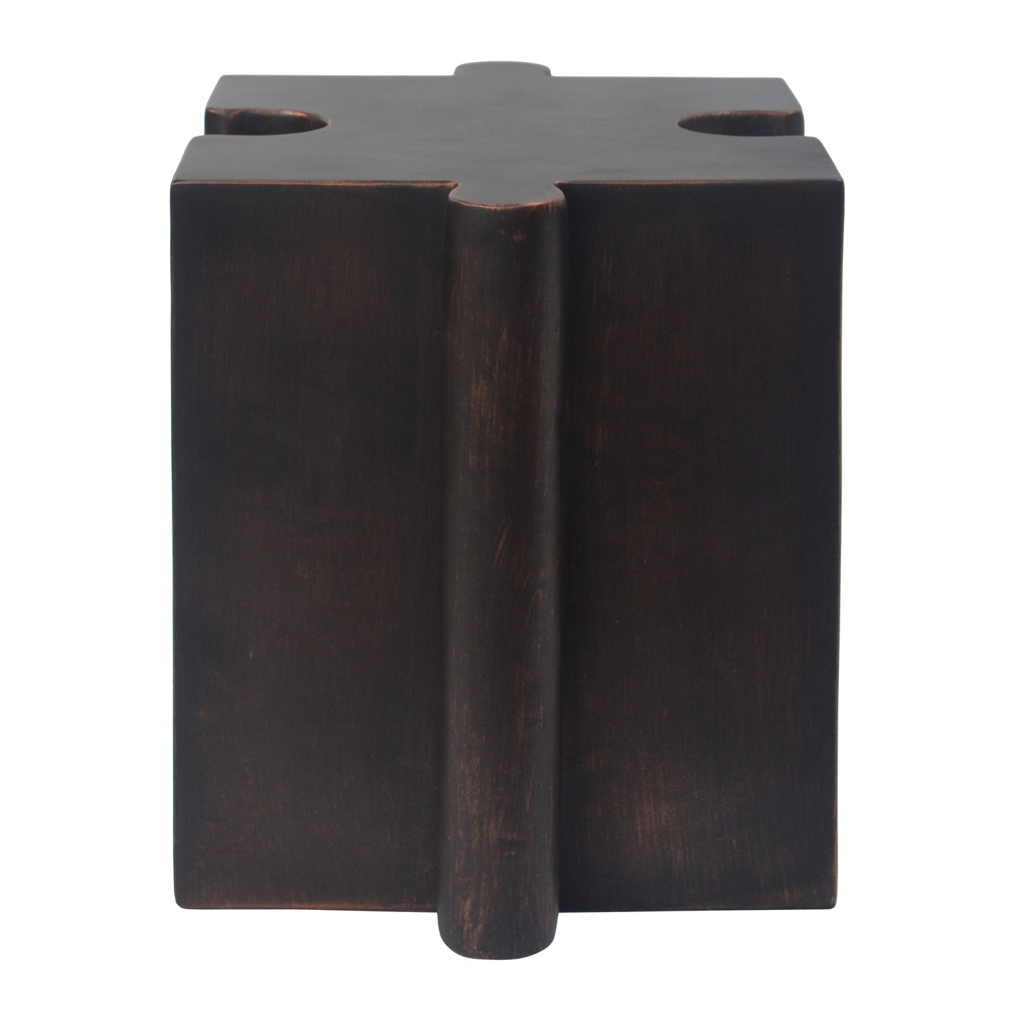 Puzzle Art Side Table, Modular Concave Edge MGO Table - Buy Singles or Combine for Custom Layouts, Indoor & Outdoor,Antique Copper Color