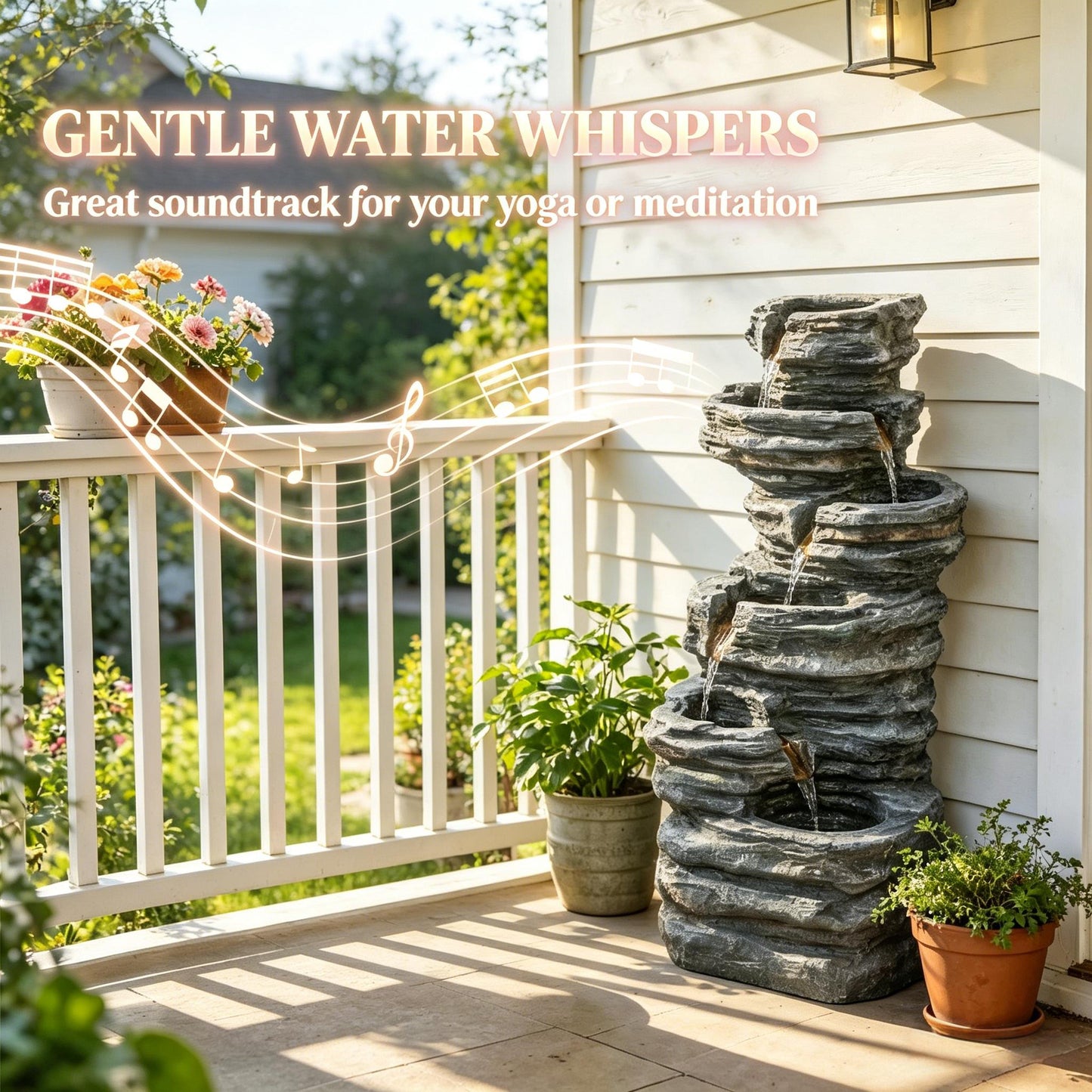 Cascading Waterfall Design Waterfall Fountain,Outdoor Waterfall Fountain,Tall Waterfall Fountain