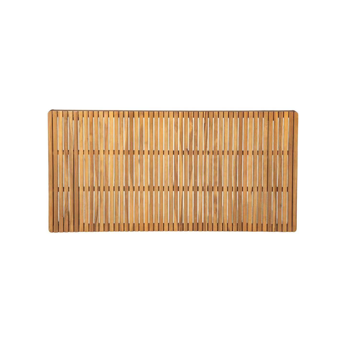69" Acacia Wood Outdoor Dining Table with Slatted Top, 300 lbs Weight Capacity, Ideal for Patio & Garden Gatherings, Natural Color