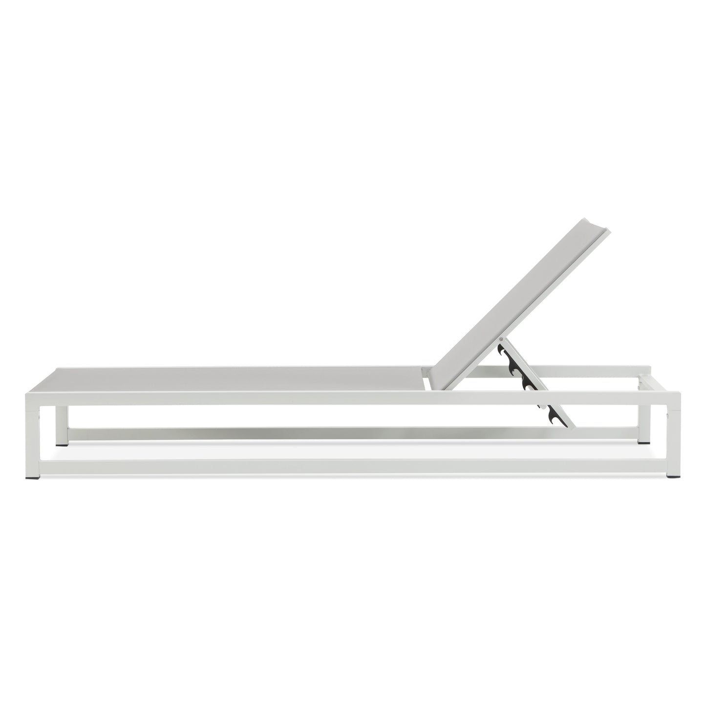 5-Level Adjustable 2-Piece Outdoor Chaise Lounge, Durable Aluminum Frame & Textilene Mesh, Perfect for Patio/Poolside