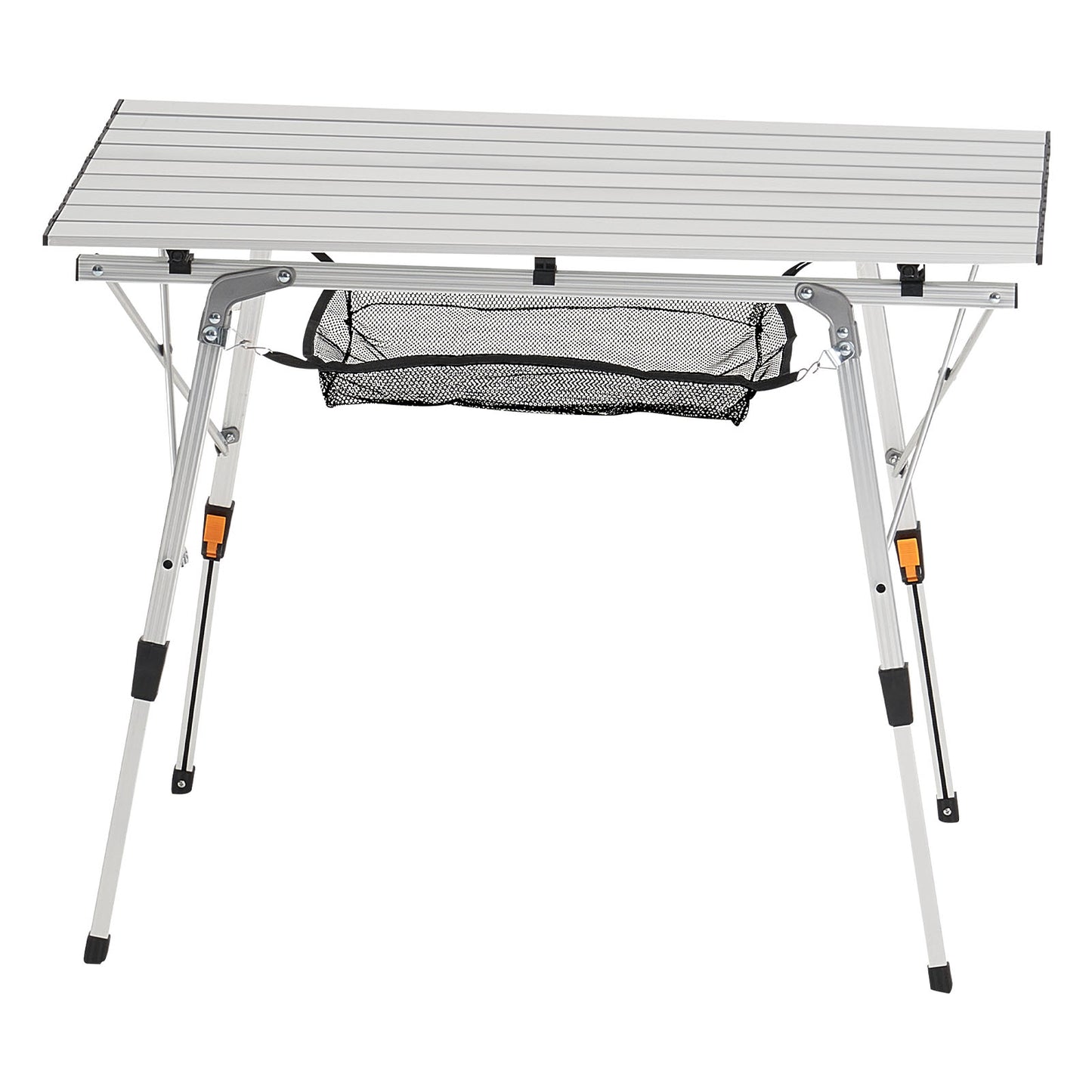 Folding Portable Camping Table Aluminum Outdoor Picnic Roll up Table Mesh Layer