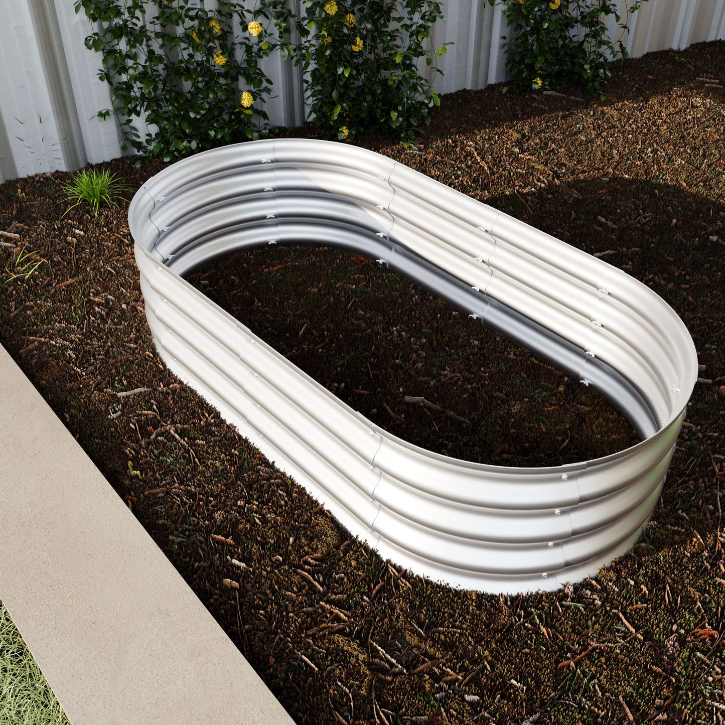 2Pcs 4x2x1ft Raised Garden Bed Kit, Galvanized Planter Raised Garden Beds for Outdoor for Vegetables,Flowers &Herbs, Heavy Duty, Rust-Resistant, Easy Assembly