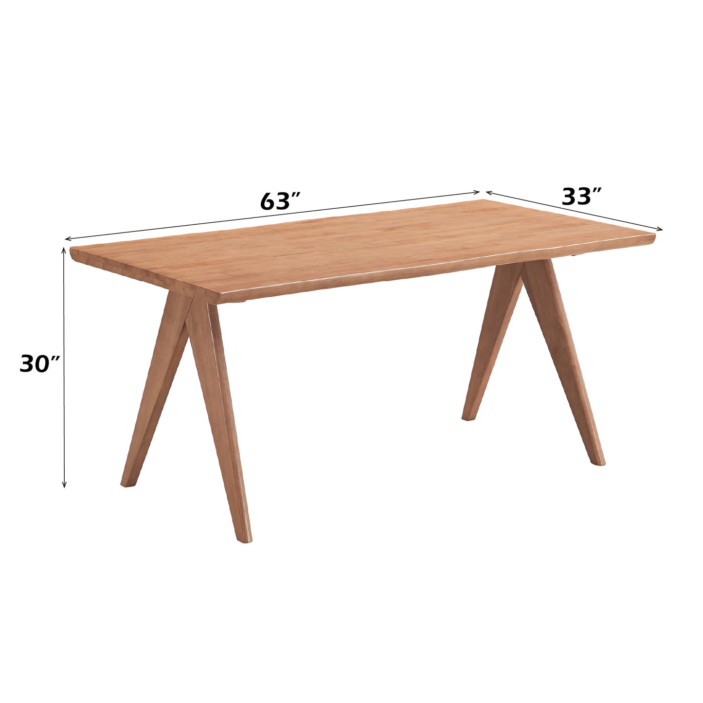 Velentina Rattan & Natural Finish Dining Table