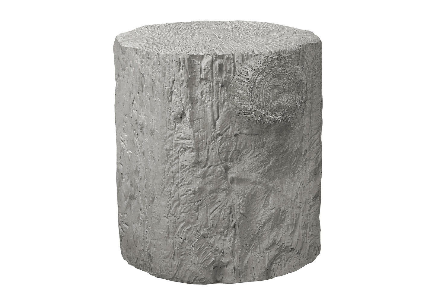 Accent Table, 25"h, Indoor Or Outdoor, Drum, End, Nightstand, Round, Side Table, Living Room, Bedroom, Grey, Contemporary, Modern