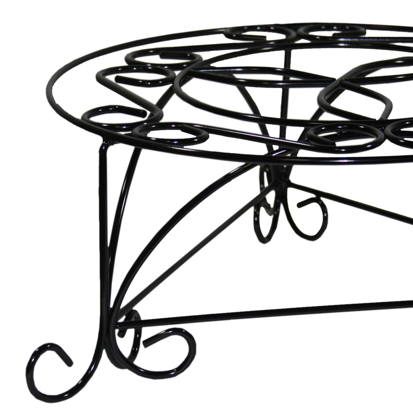 6.25" H Mosaic Cast Metal Black / Gold Plant Stand