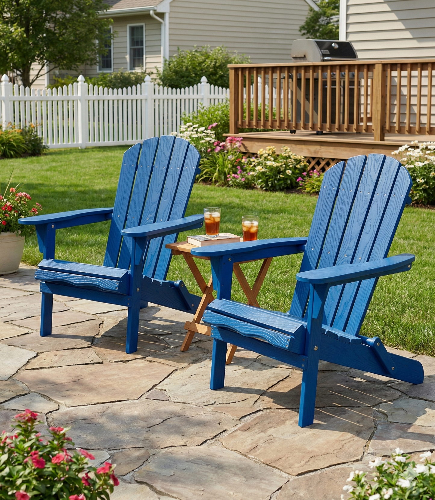 Wood Lounge Patio Chair for Garden Outdoor Wooden Folding Embossed Adirondack Chair Solid Wood Lounge Patio Chair with Wood Grain