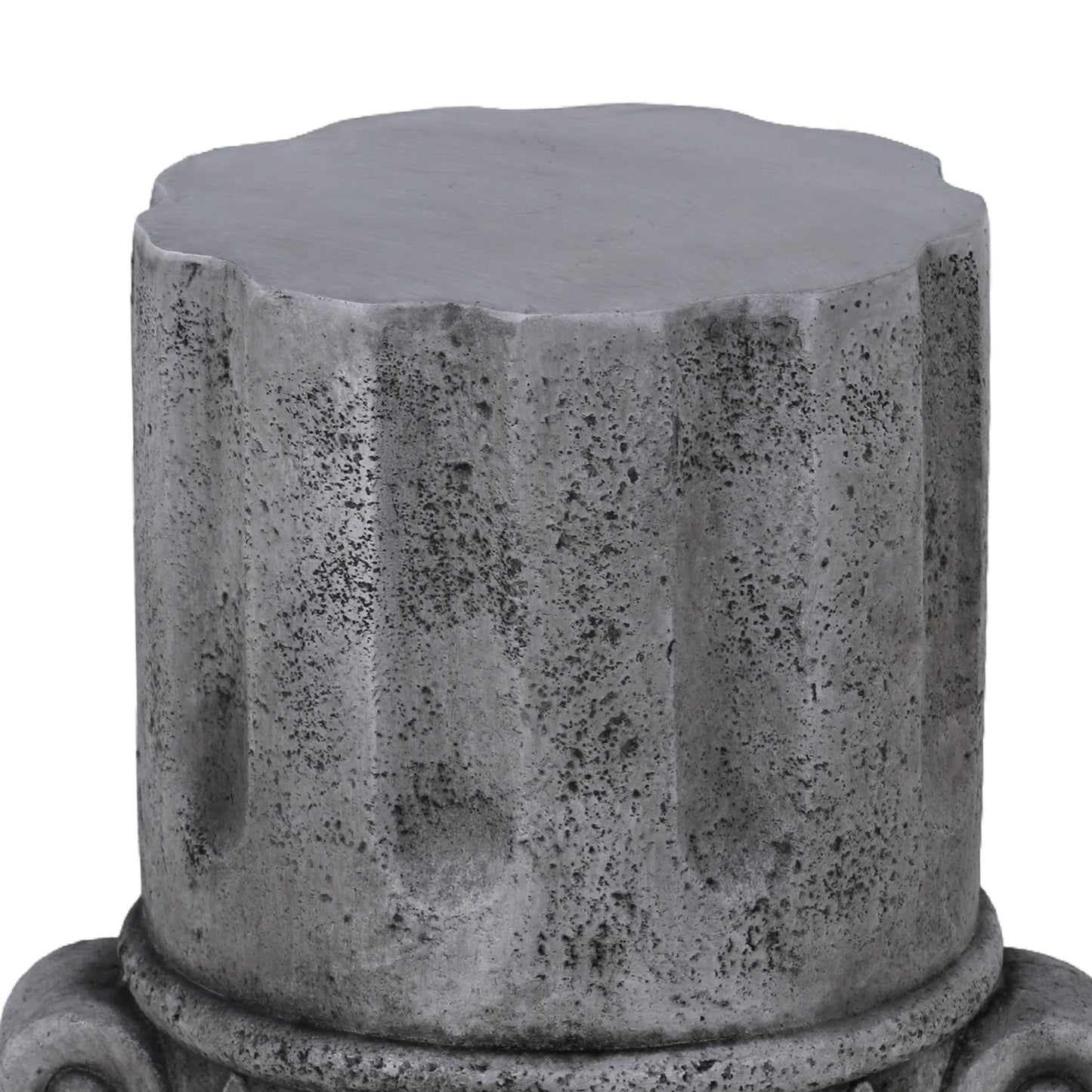 Cement Outdoor End Tables for Patio, GardenAccent Table, Modern Small Round Side Tablefor Outside, Tree Stump Garden Stool DrumTable indoor and Outdoor