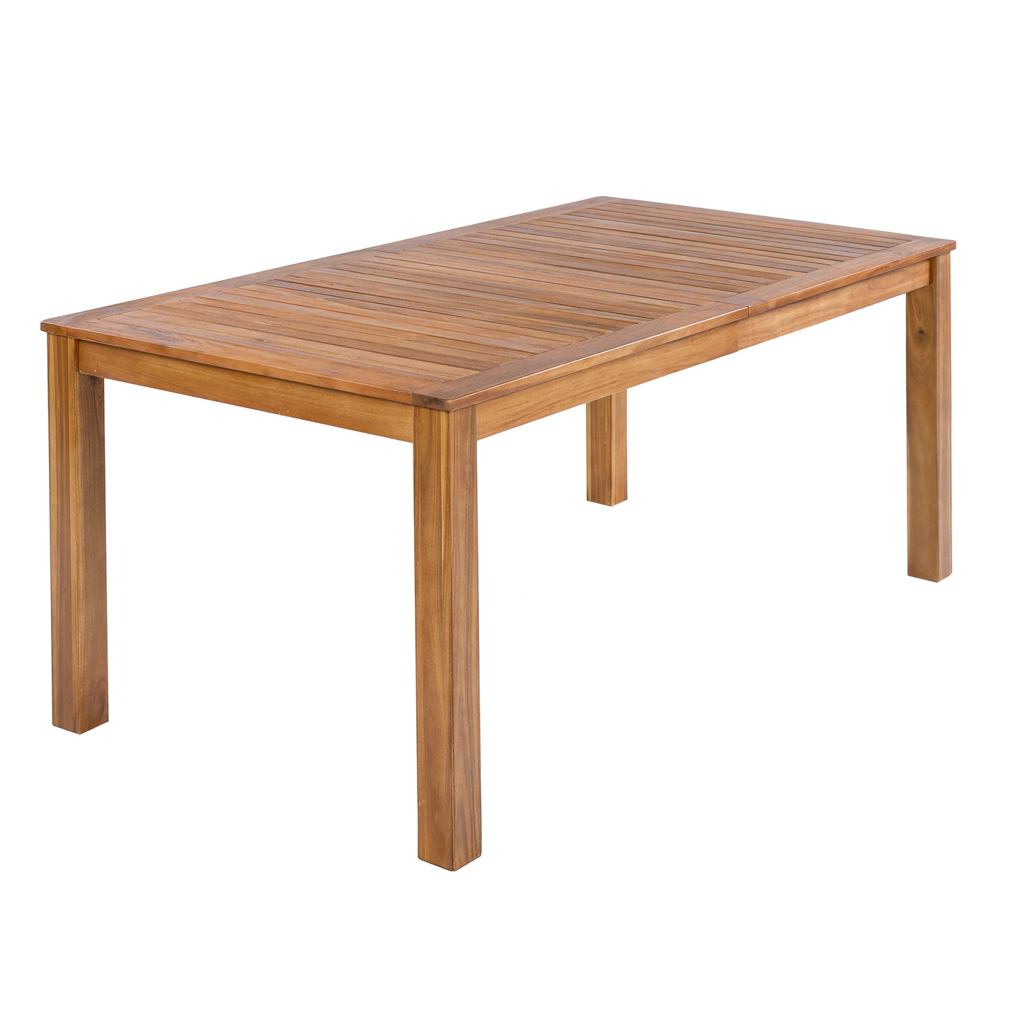 TOPMAX Patio Wooden Dining Table, Outdoor 67"L Rectangular Table for Poolside, Backyard, Garden, Indoor/Outdoor, Natural