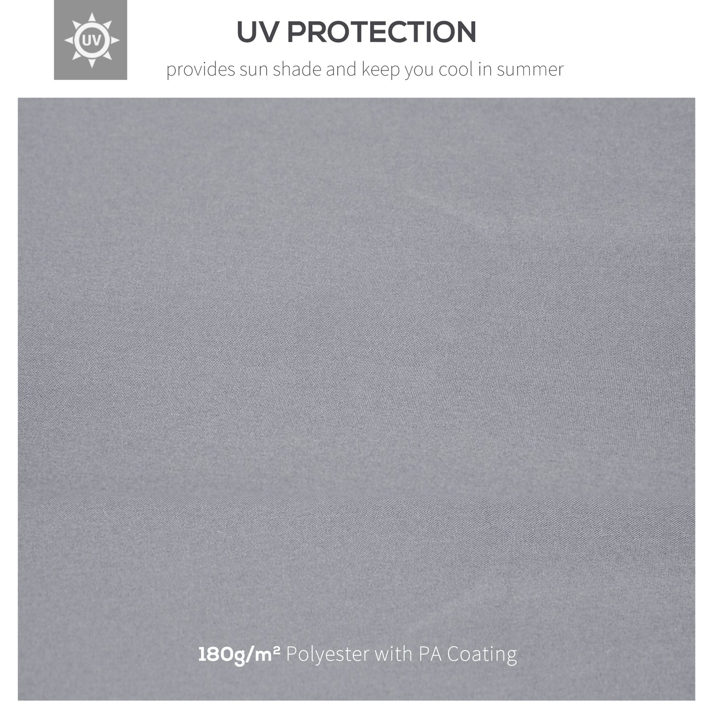 Outsunny 9.8' x 9.8' Gazebo Replacement Canopy, 2-Tier Top UV Cover for 9.84' x 9.84' Outdoor Gazebo Models 01-0153 & 100100-076, Light Gray (TOP ONLY)