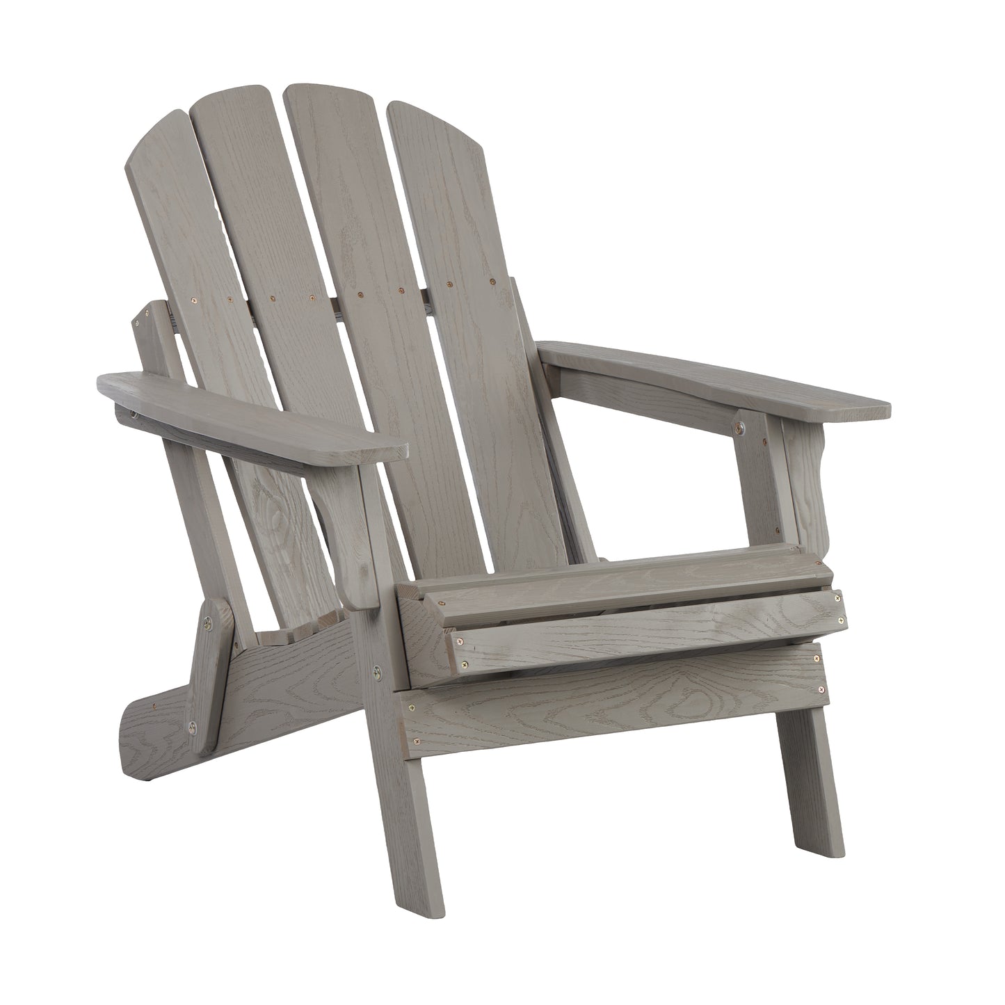 Oversize Embossed Wooden Outdoor Folding Adirondack Chair with Pre-Assembled BackRest & SeatBoard, Wood Patio Chair for Garden Backyard Porch Pool Deck Firepit