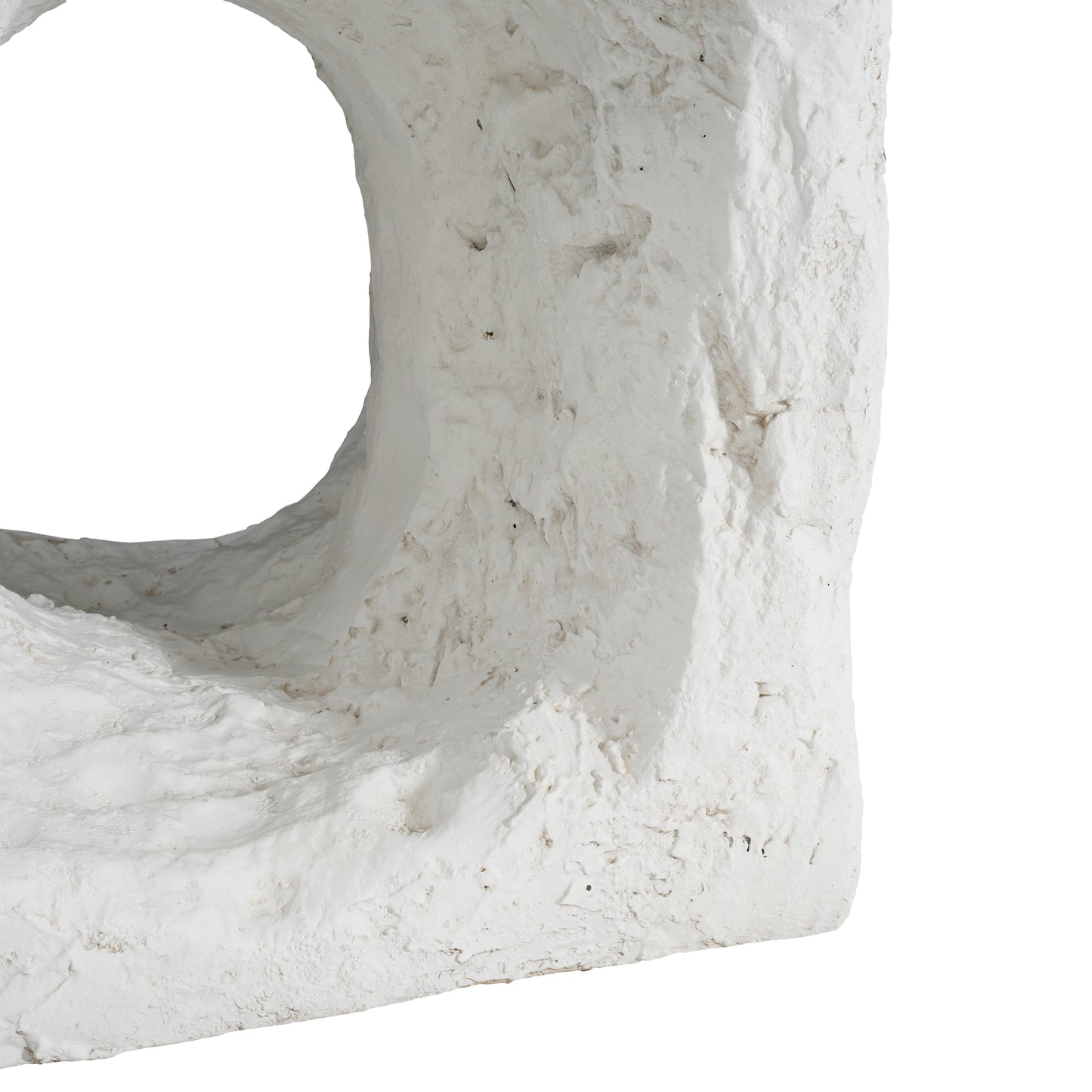 Lyra Outdoor Patio Karst Cave Inspired MGO Side Table, White