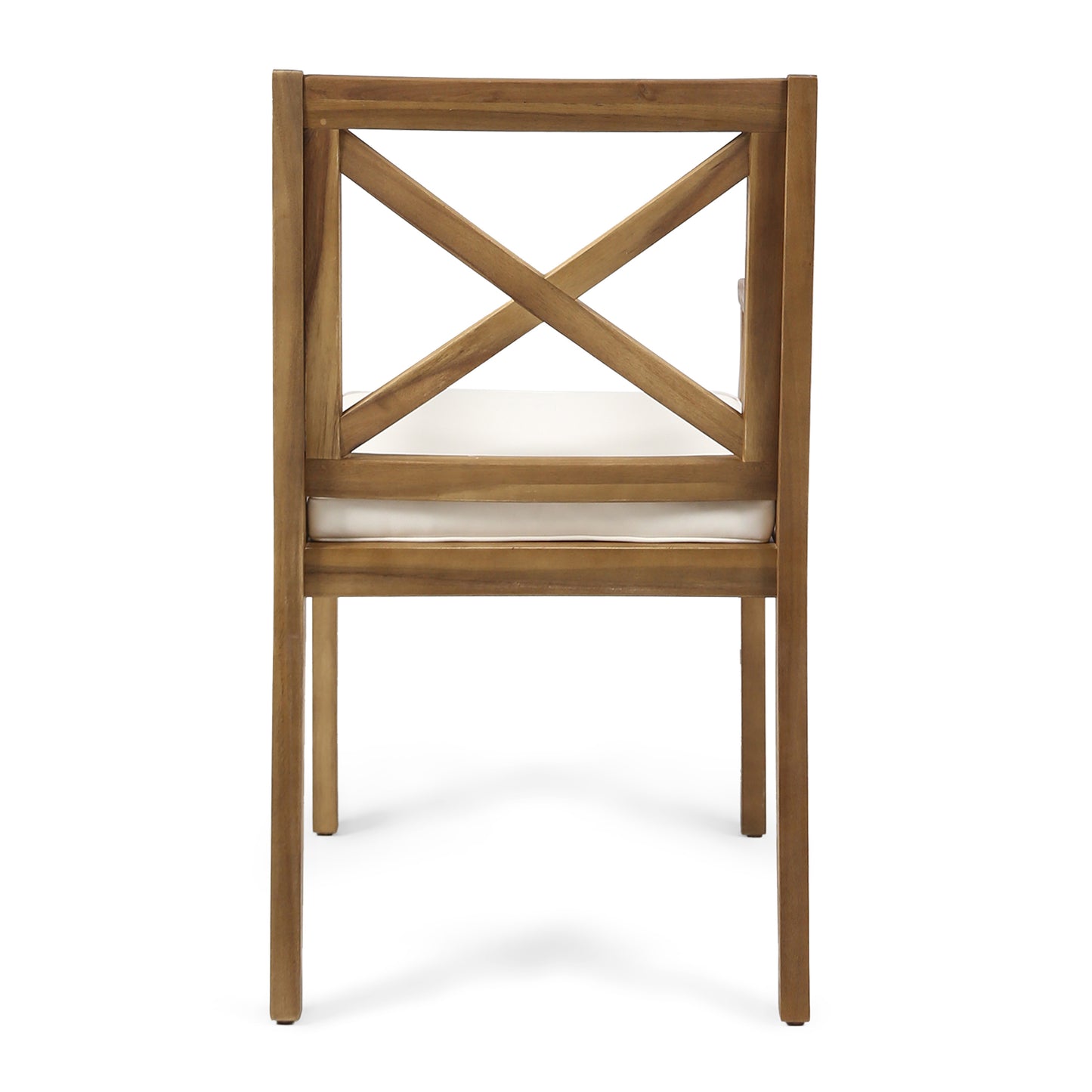 PERLA DINING CHAIR,2PCS with 2 Cream Cushions,for Backyard, Poolside, Garden