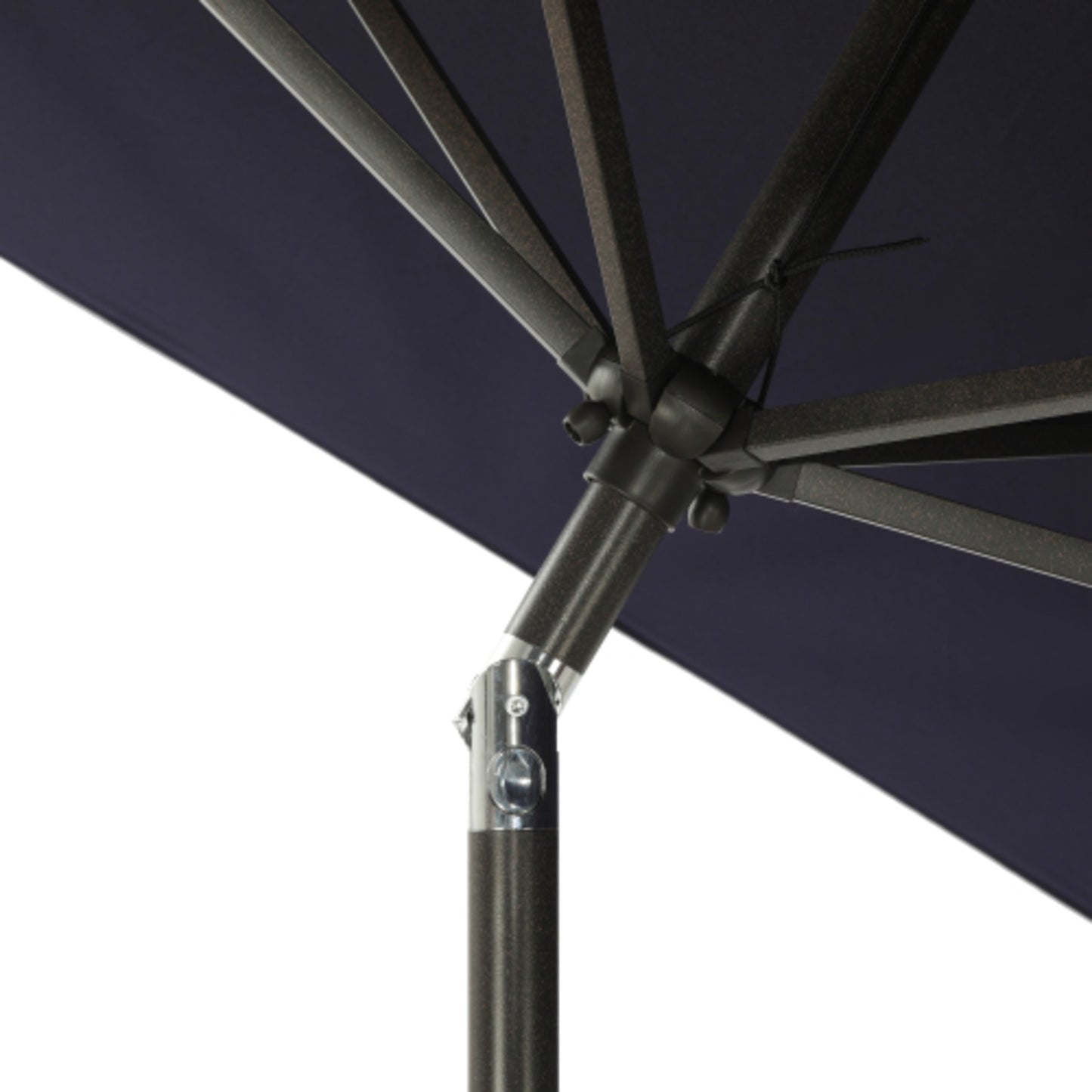 6.5 x 10 ft Black Rectangular Patio Umbrella with Crank, Tilt, Polyester UV-Resistant Canopy for Pool, Backyard & Patio (Without base)