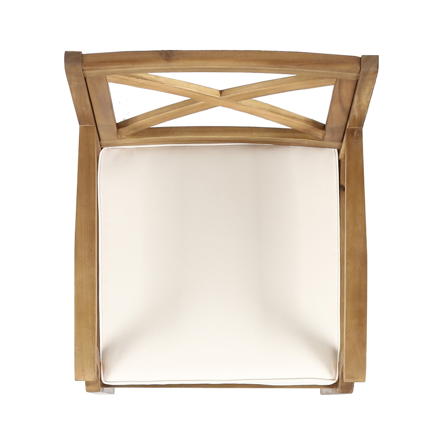 PERLA DINING CHAIR,2PCS with 2 Cream Cushions,for Backyard, Poolside, Garden