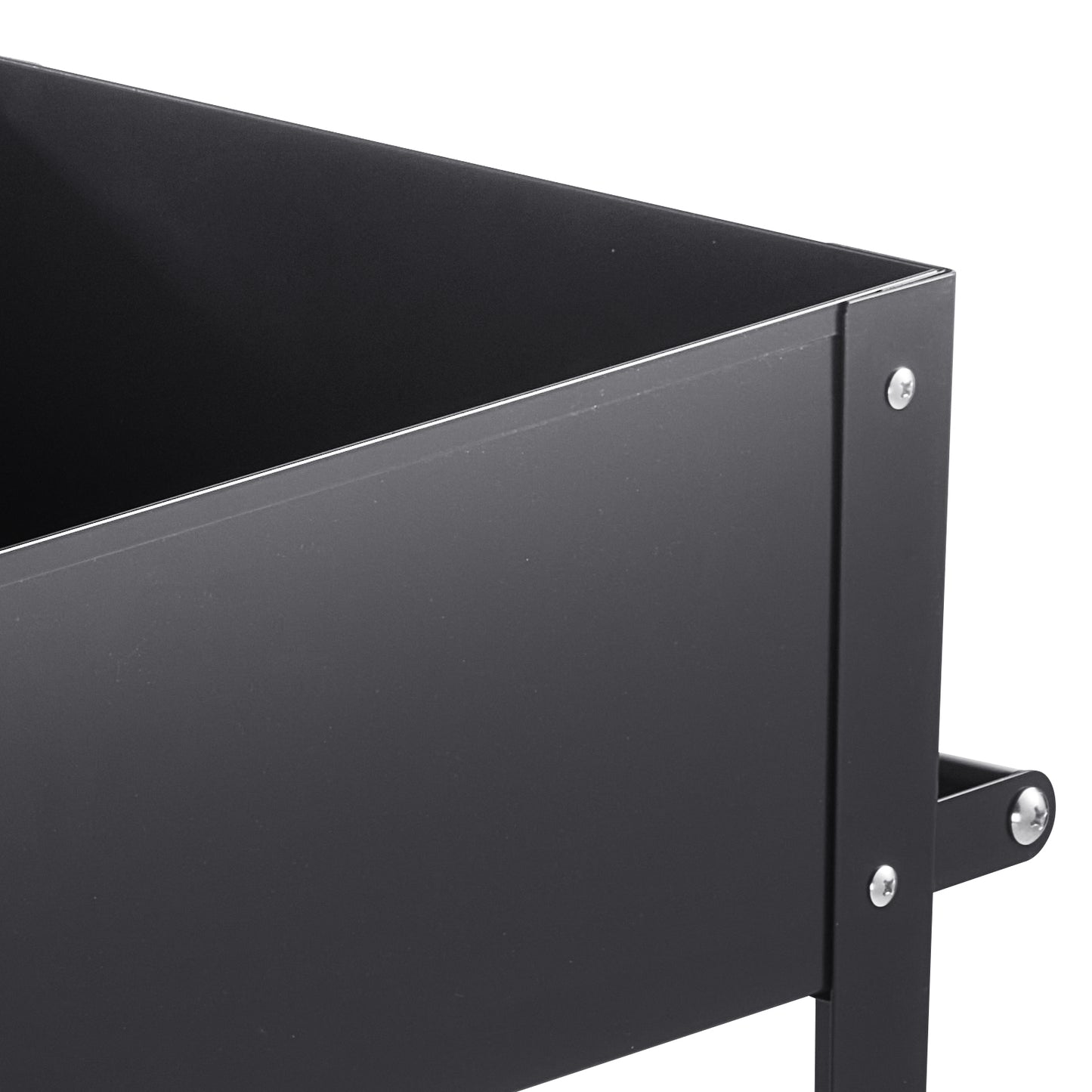 Raised Garden Bed, 42.5 x 19.5 x 31.5 inch Galvanized Metal Planter Box, Elevated Outdoor Planting Boxes with Legs, for Growing Flowers/Vegetables/Herbs in Backyard/Garden/Patio/Balcony, Black