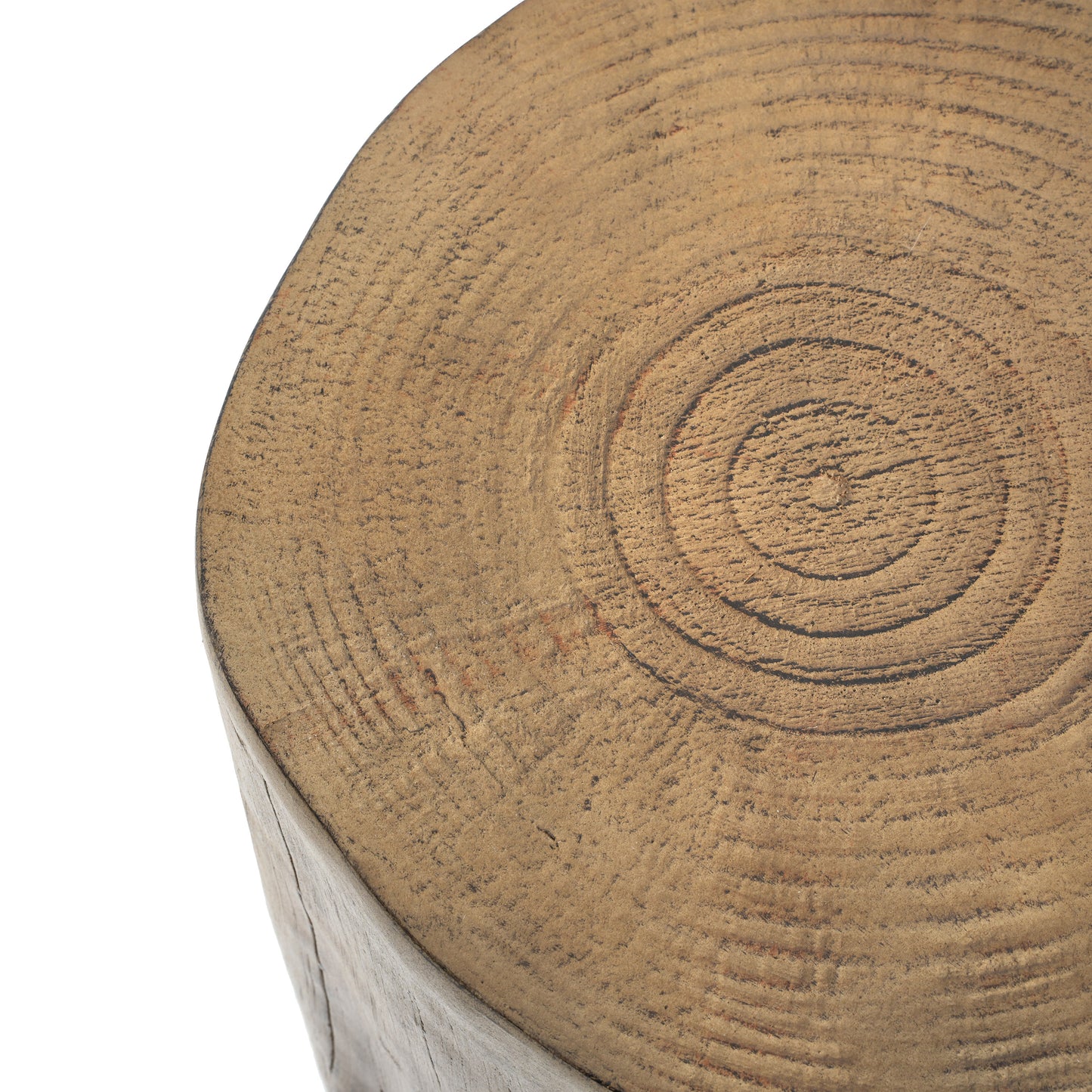 16.25 inch MGO Side Table, Hand-Painted Wood Stump Accent Table for Both Indoor and Outdoor Use