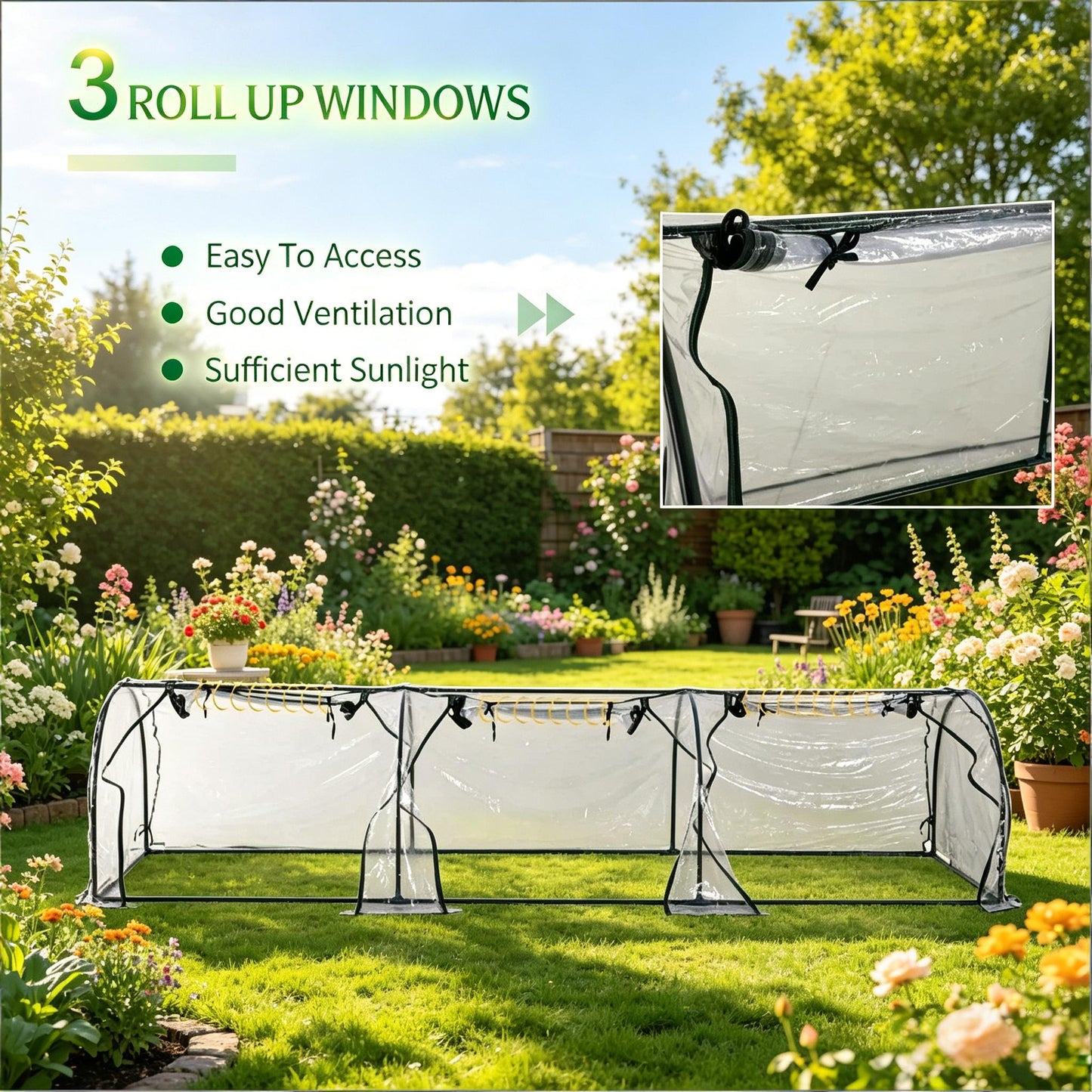 Portable Greenhouse,Mini Greenhouse,Tunnel-Style Greenhouse