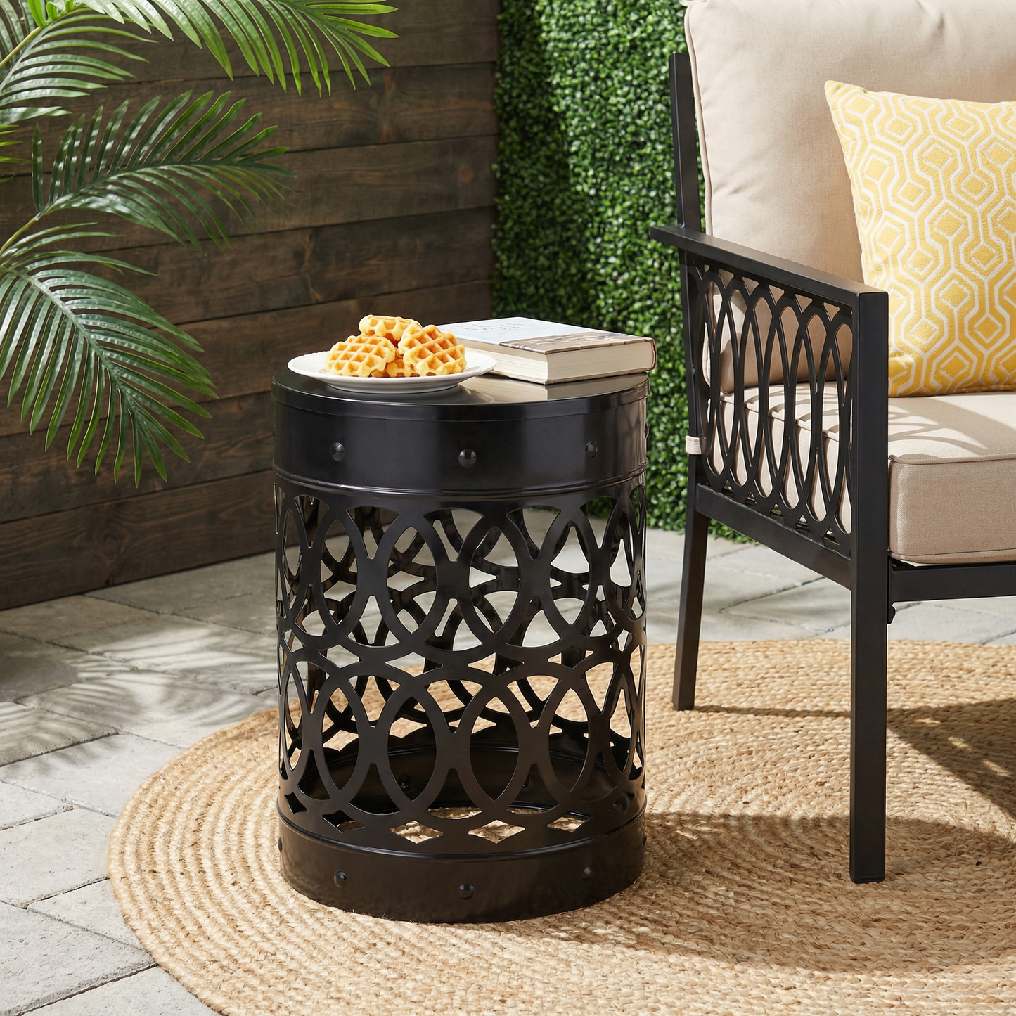 Outdoor Metal end Table -Large