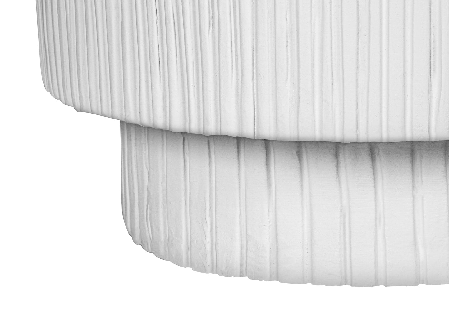 Accent Table, 25"h, Indoor Or Outdoor, Bedroom, End, Living Room, Nightstand, Round, Side Table, White, Contemporary, Modern