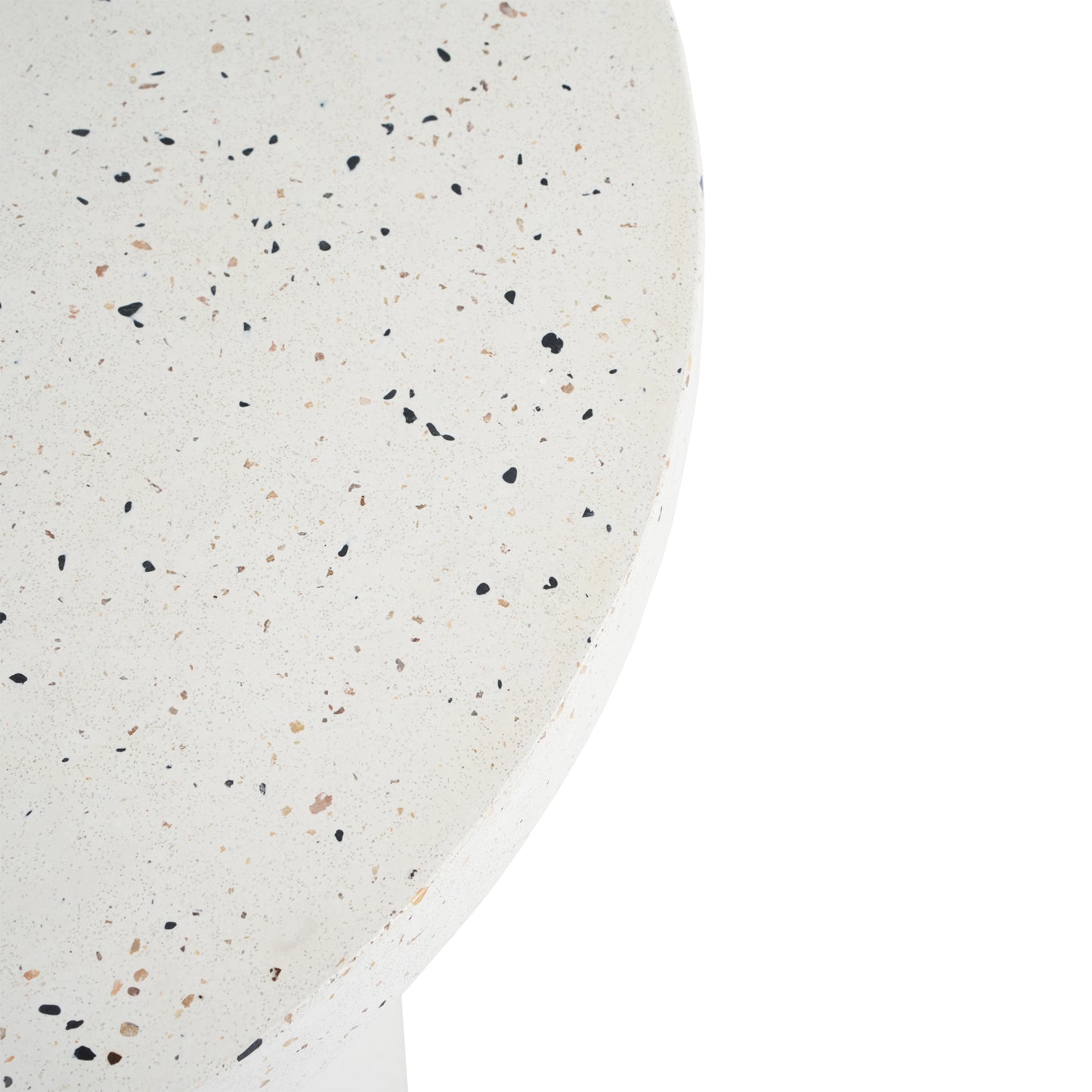 Outdoor 24" H MGO Terrazzo Side Table, White