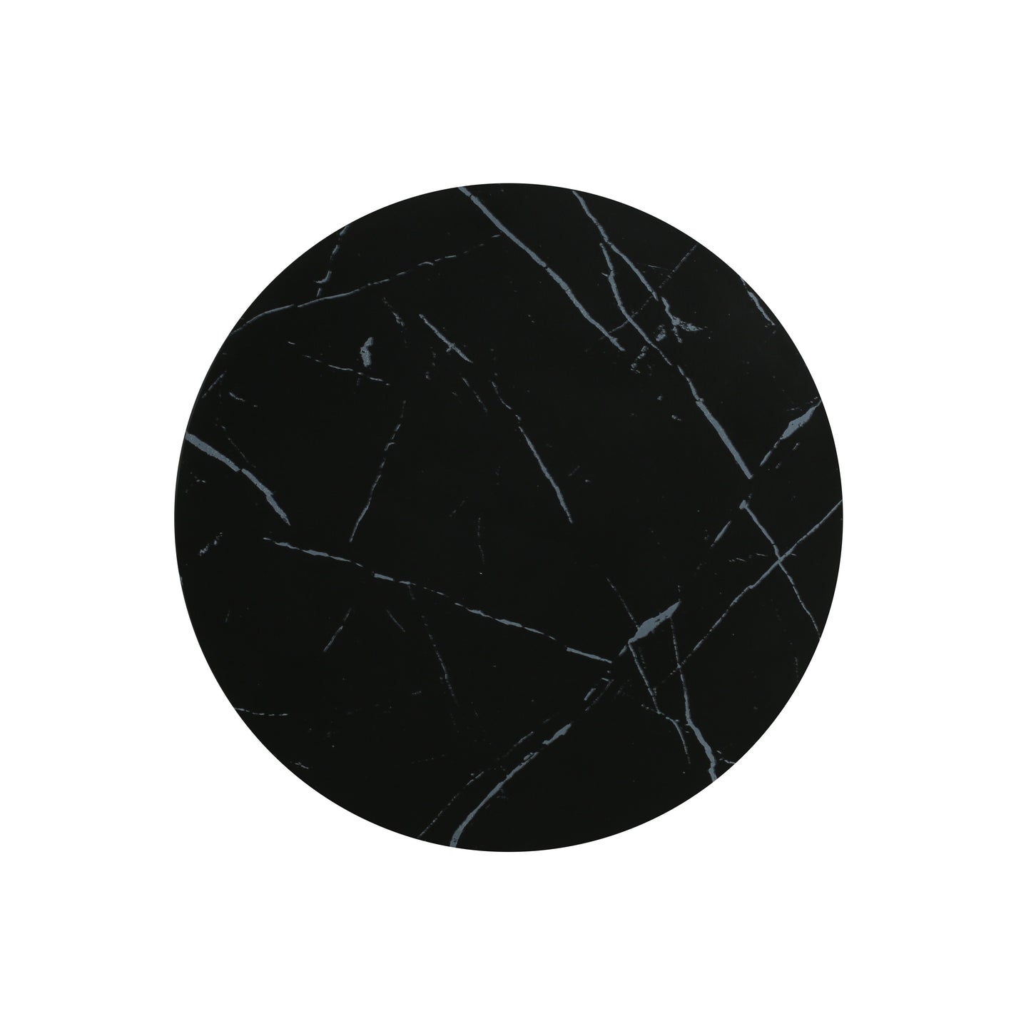 Outdoor Lightweight concrete MGO Side/End Table , Living Room Accent Table,Black Marble