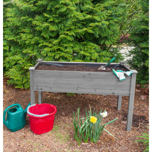 48 x 24 x 30 in. Raised Garden Bed with Legs-Elevated Wood Planter Box for Outdoor Growing