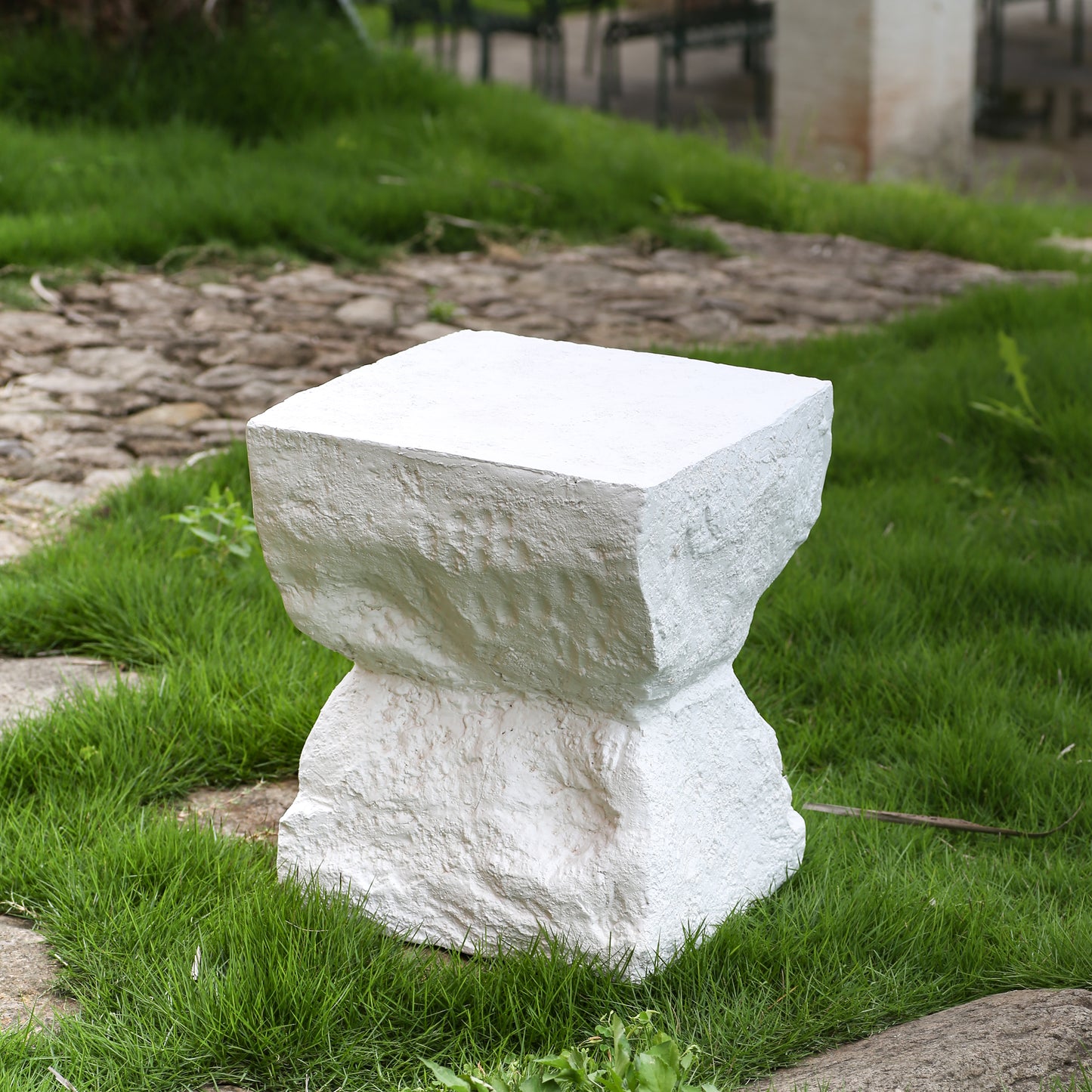 Cleo Outdoor Paito Modern Minimalist MGO Side Table, White