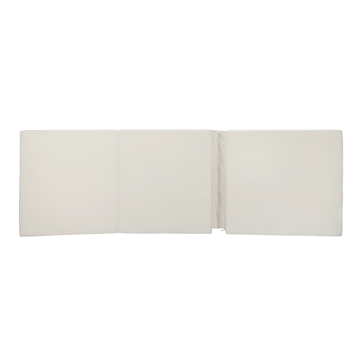 White Acacia Solid Wood Outdoor Chaise Lounge with Cream 3-Fold Water-Repellent Cushion, 400lbs Capacity,  Modern Patio Sun Lounger for Garden, Poolside