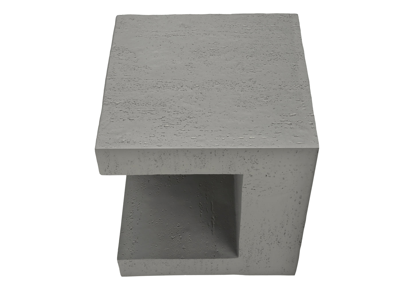 Accent Table, 25"h, Indoor Or Outdoor, Side Table, Nightstand, End, Square, Bedroom, Living Room, Grey, Contemporary, Modern