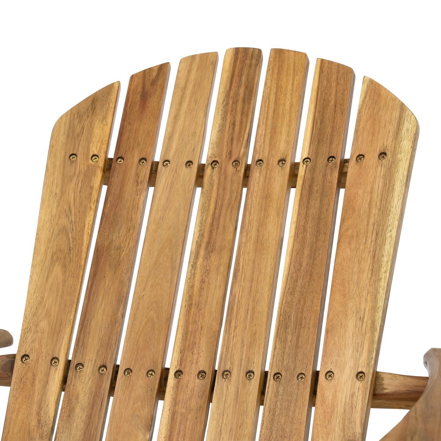 Folding Adirondack Chair Wooden Accent Furniture Lounge Chairs,Foldable Design for Patio & Garden Relaxation with Slatted Back & Wide Armrests- Teak Finish(Original SKU:57702.00NTLS/N770P241668M)