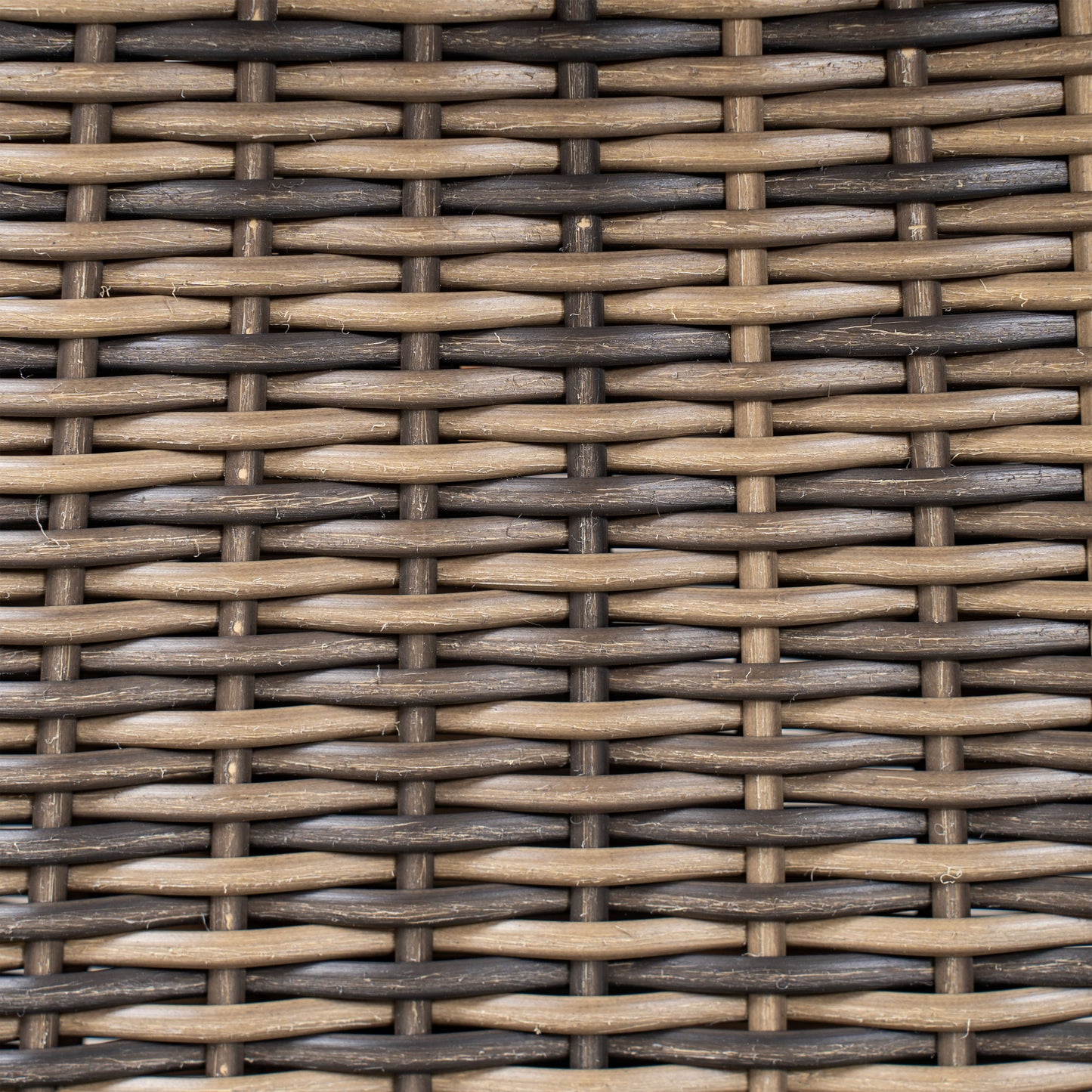 Outdoor Acacia Wood Bench(Set of 2),Teak Finish+ Grey Wicker